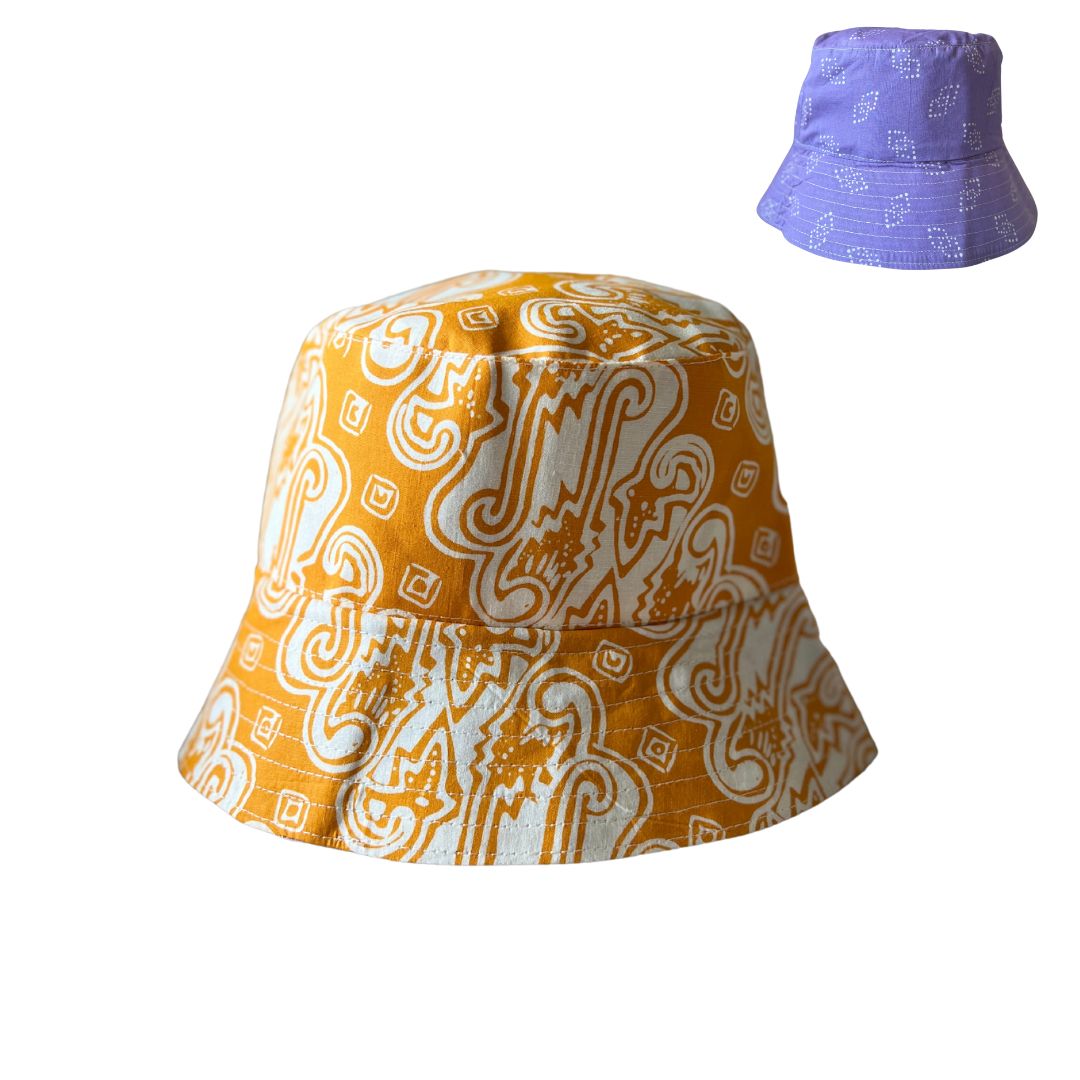 Batik Reversible Bucket Hat Template