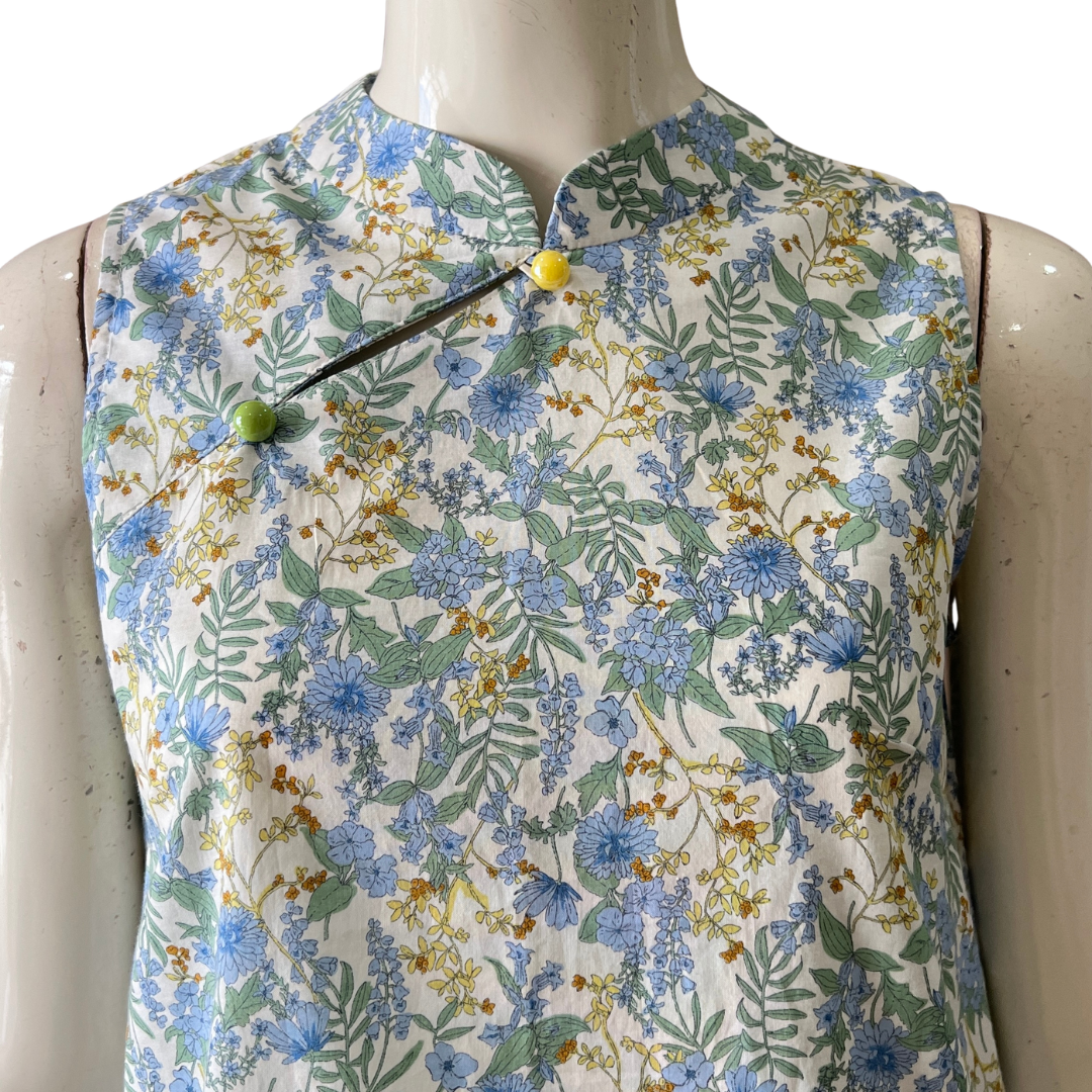 JP Cheongsam 2 Button Sleeveless Top
