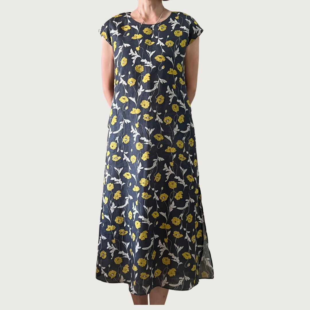 MJP Column Midi Dress w/Sleeve