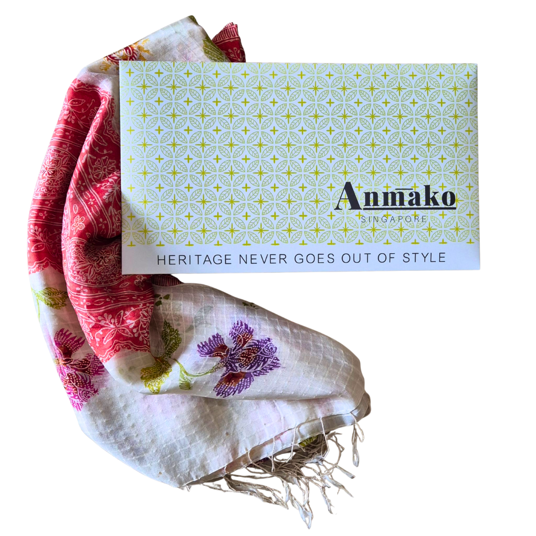Batik Tulis Lightweight Silk Scarf