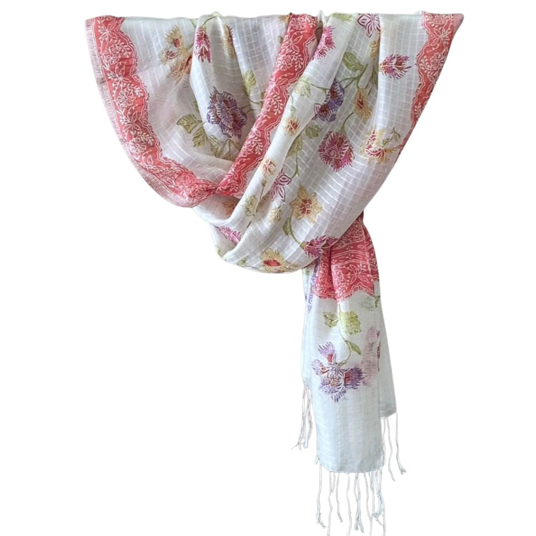 Batik Tulis Lightweight Silk Scarf