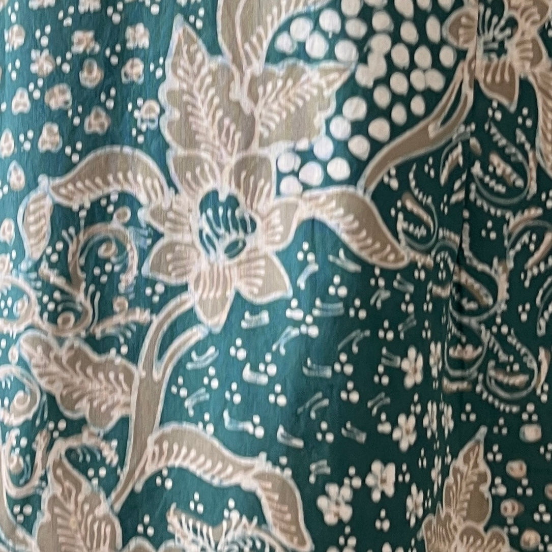 Batik Tulis 2 Buttons Cheongsam Slim Fit Dress - L