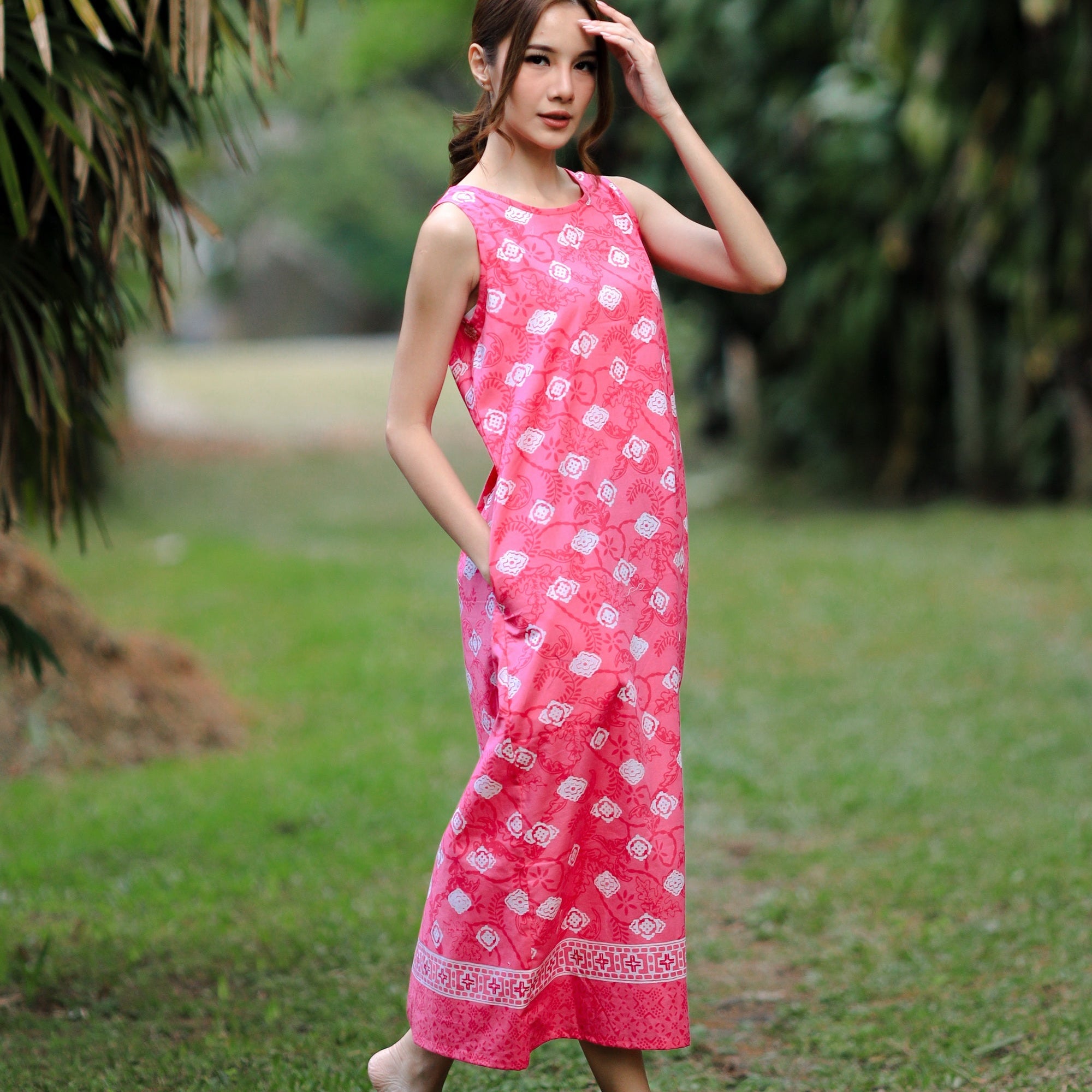 Reversible Batik Maxi Dress - XS