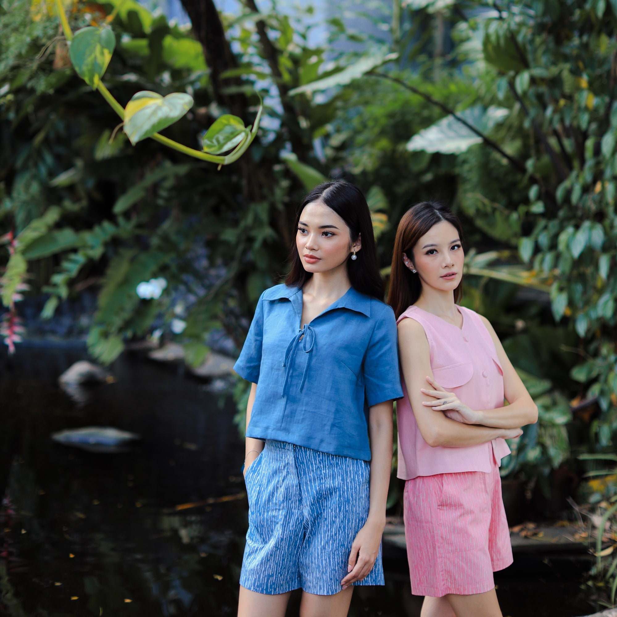 Linen Vest - Pink