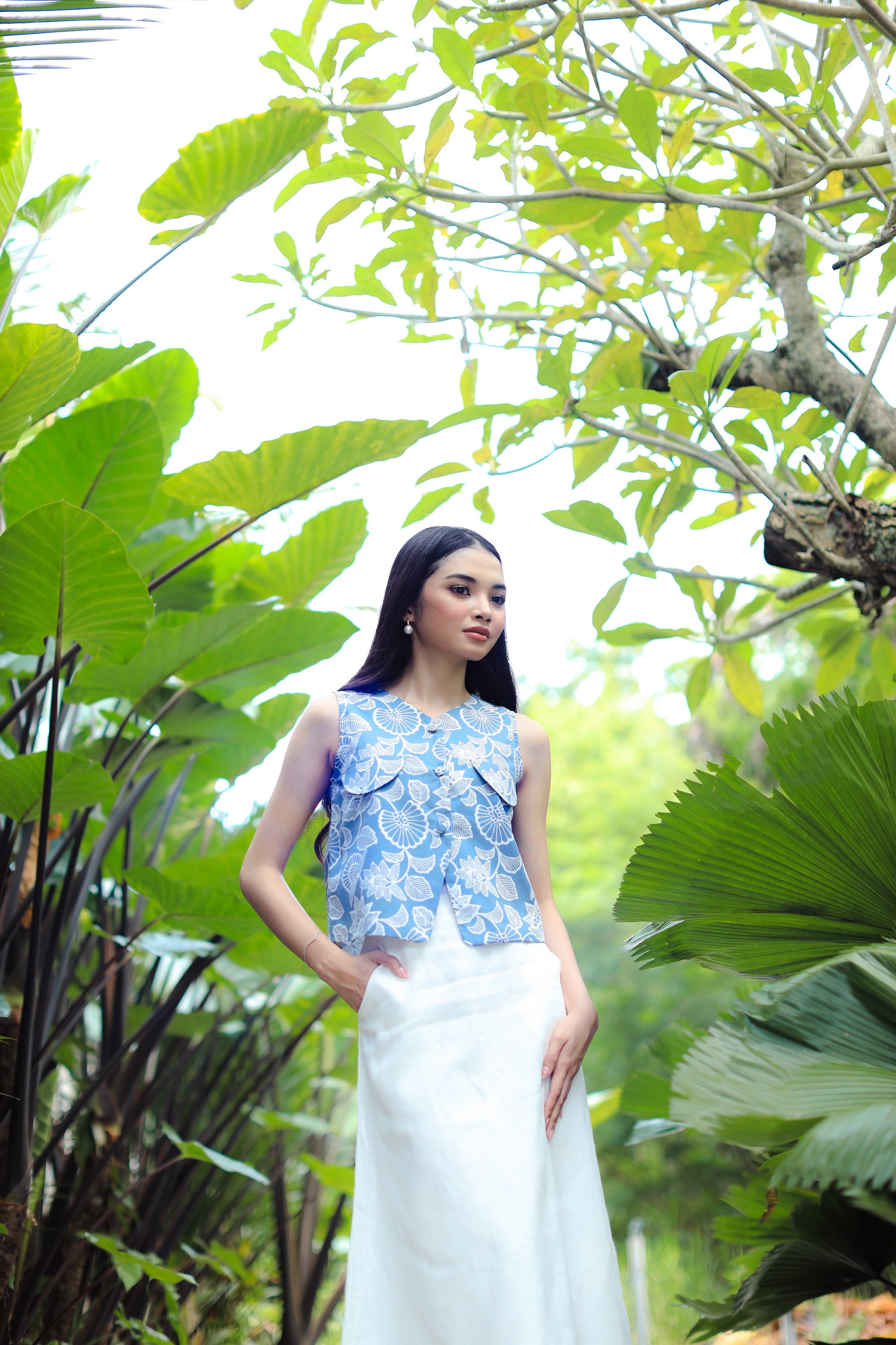 Batik Vest - Blue