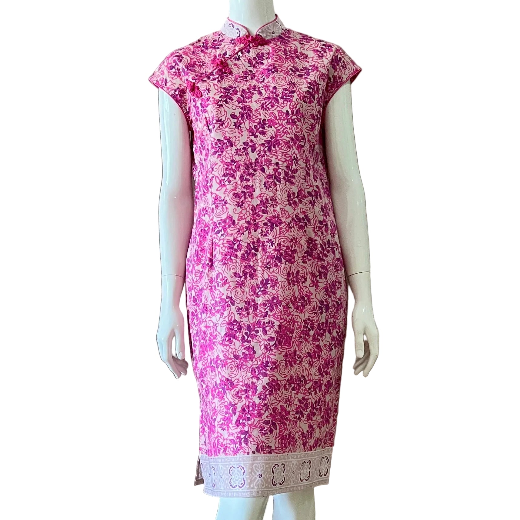 Batik Nyonya Cheongsam Midi Dress -S