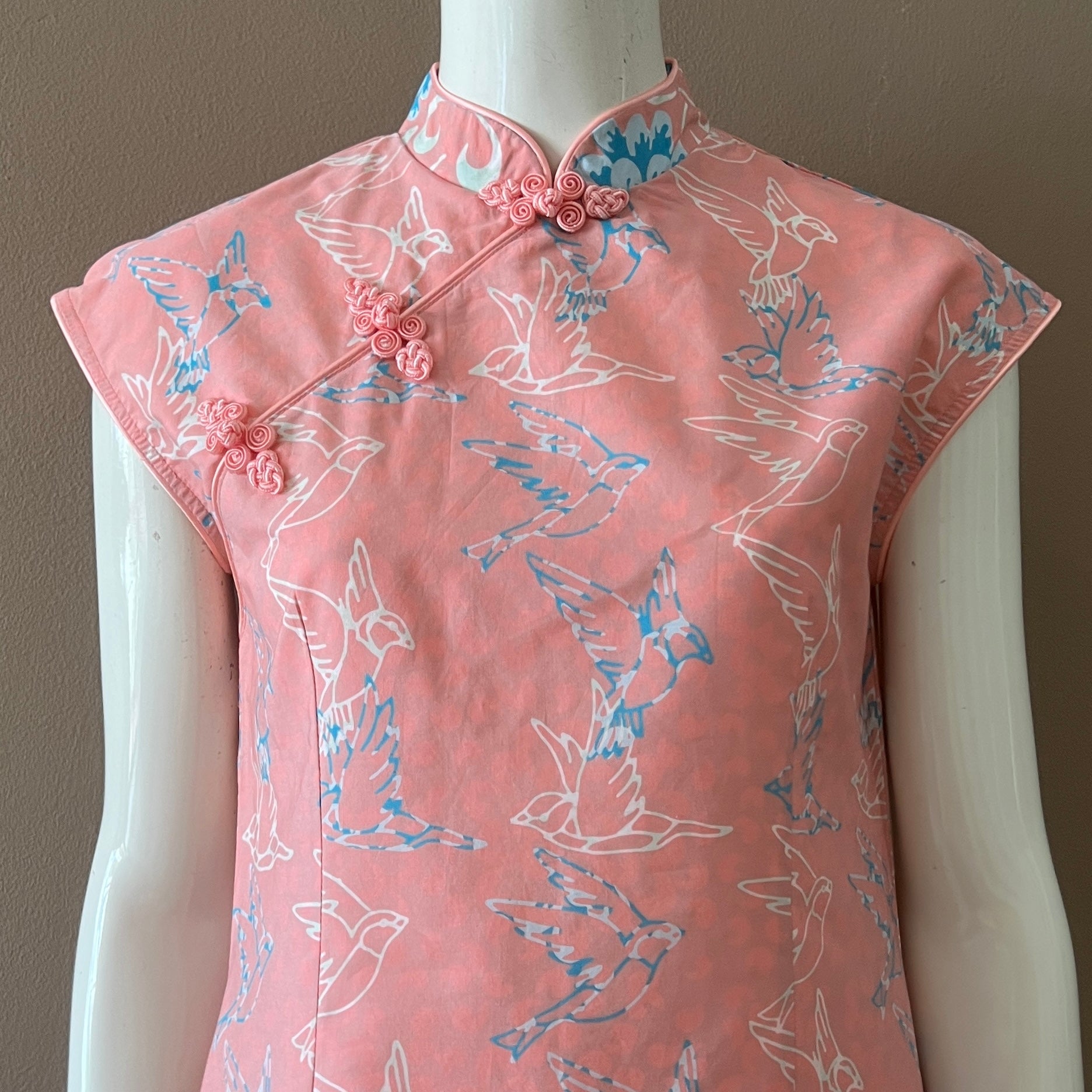 Batik Nyonya Cheongsam Midi Dress -XS