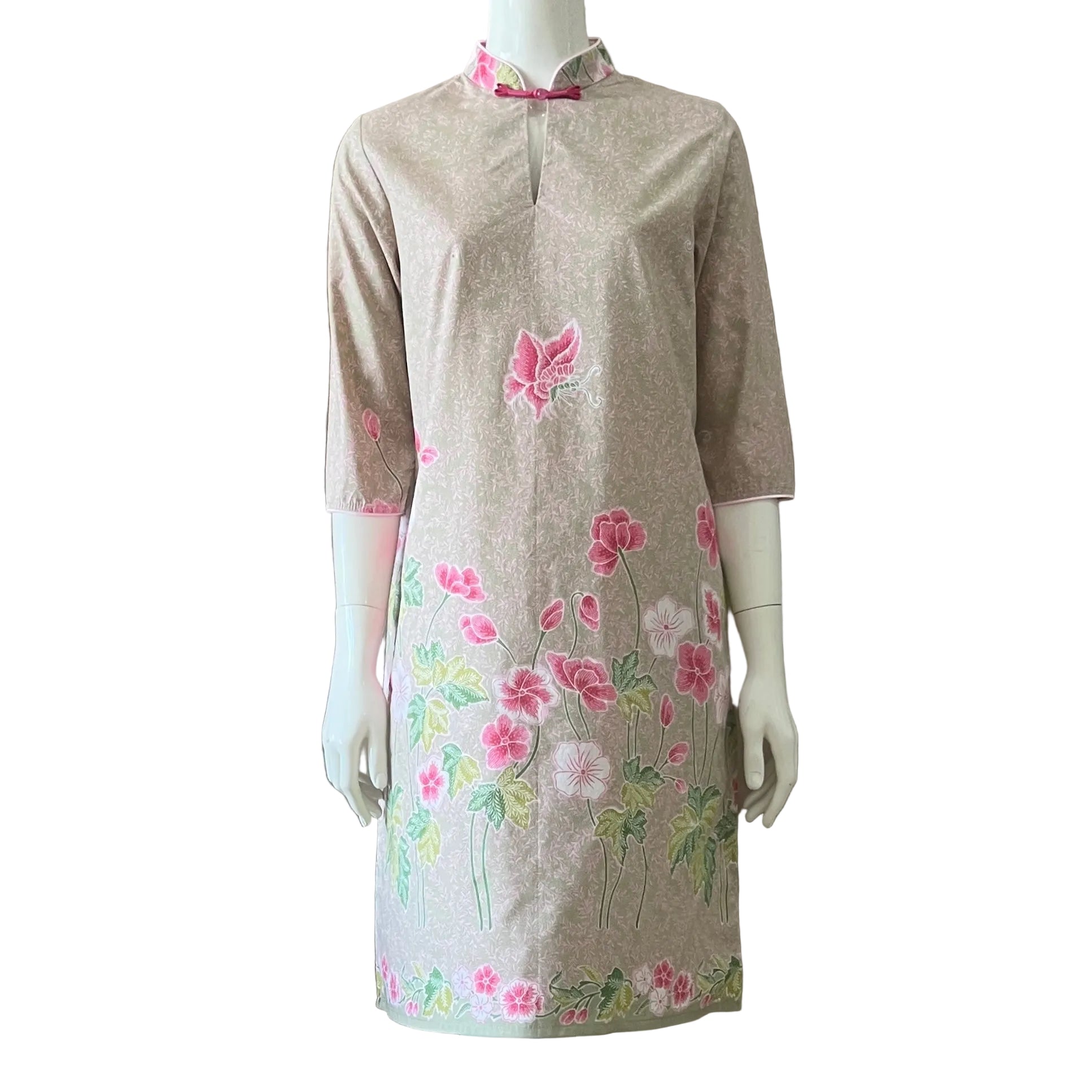 3/4 Sleeve Cheongsam Dress