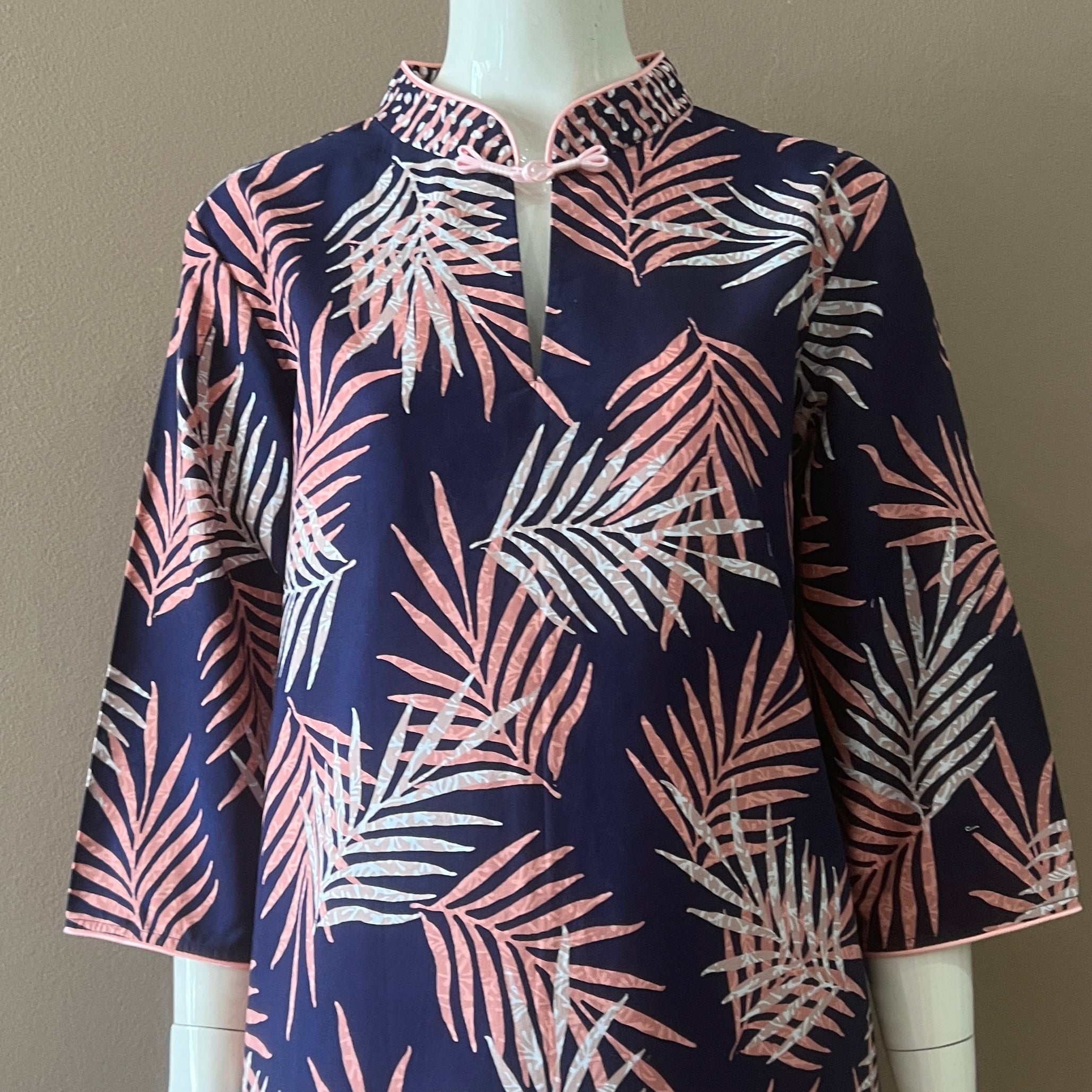 3/4 Sleeve Cheongsam Dress - XL