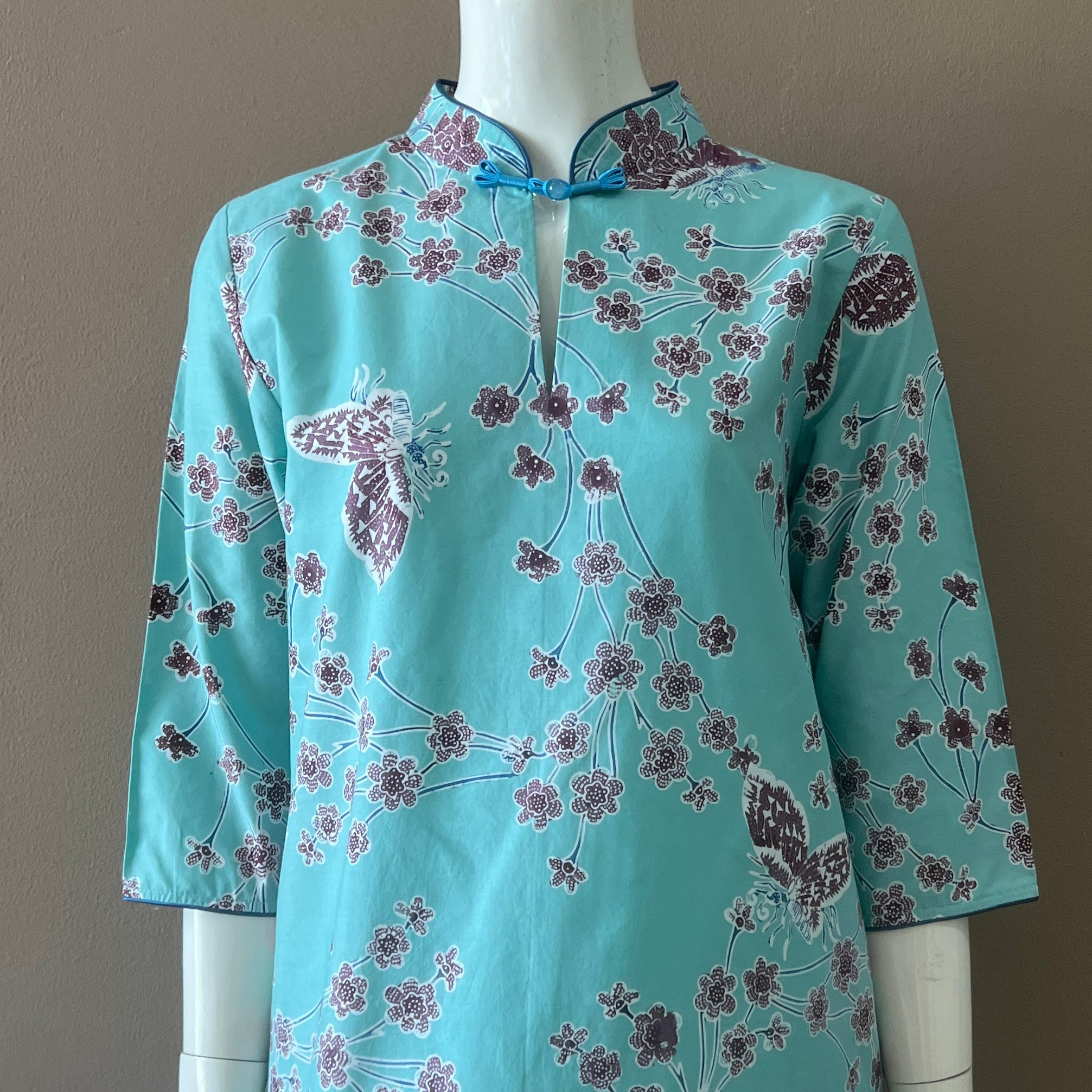 3/4 Sleeve Cheongsam Dress - M