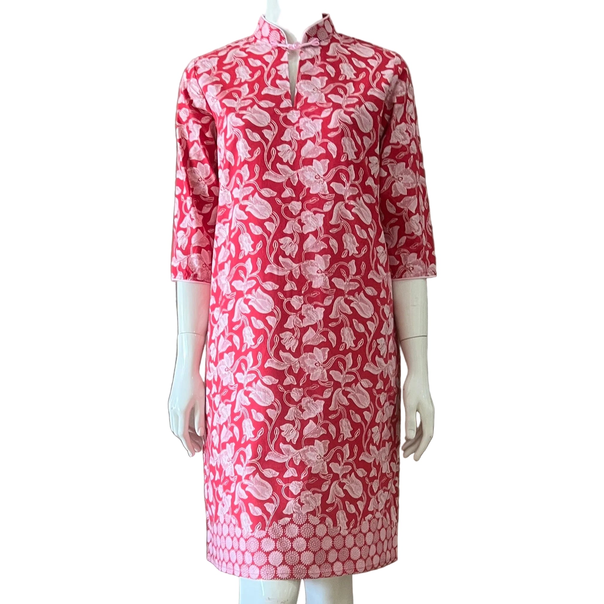 3/4 Sleeve Cheongsam Dress - S