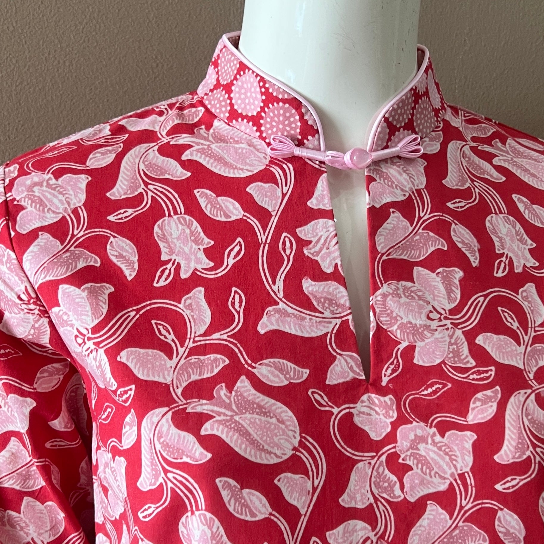 3/4 Sleeve Cheongsam Dress - S