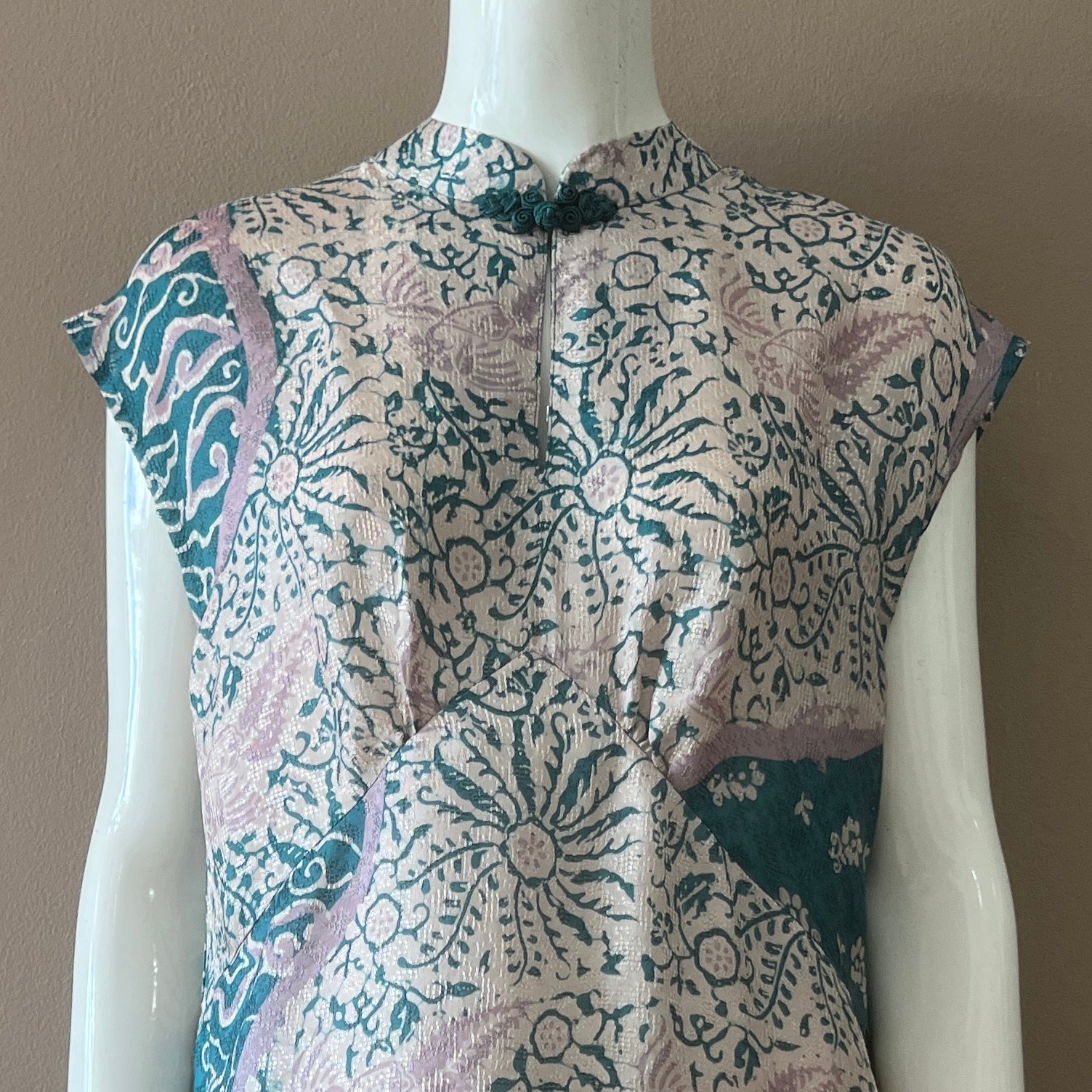 Cheongsam Flare Midi Dress - L