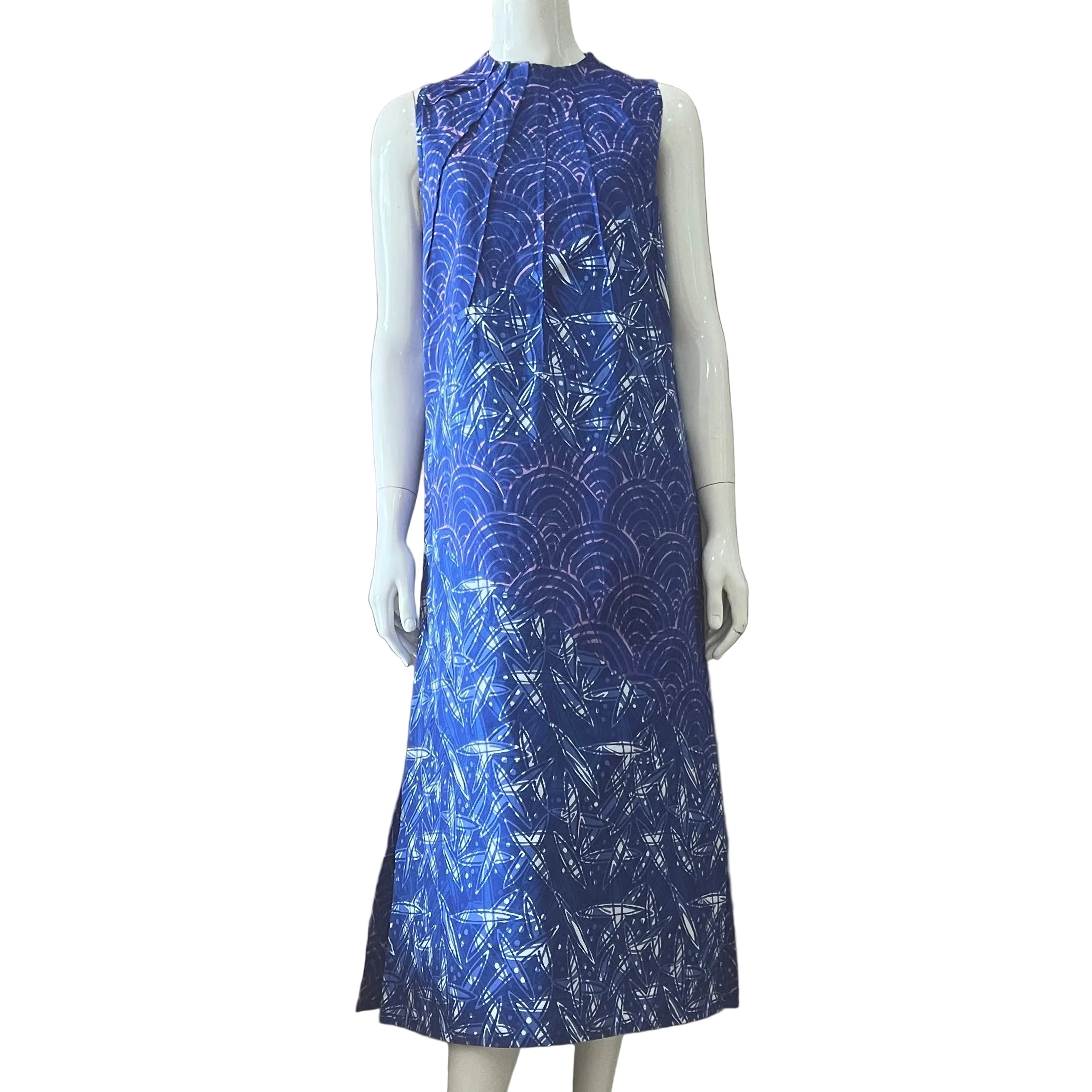 Ruffle Neck Maxi Dress XS