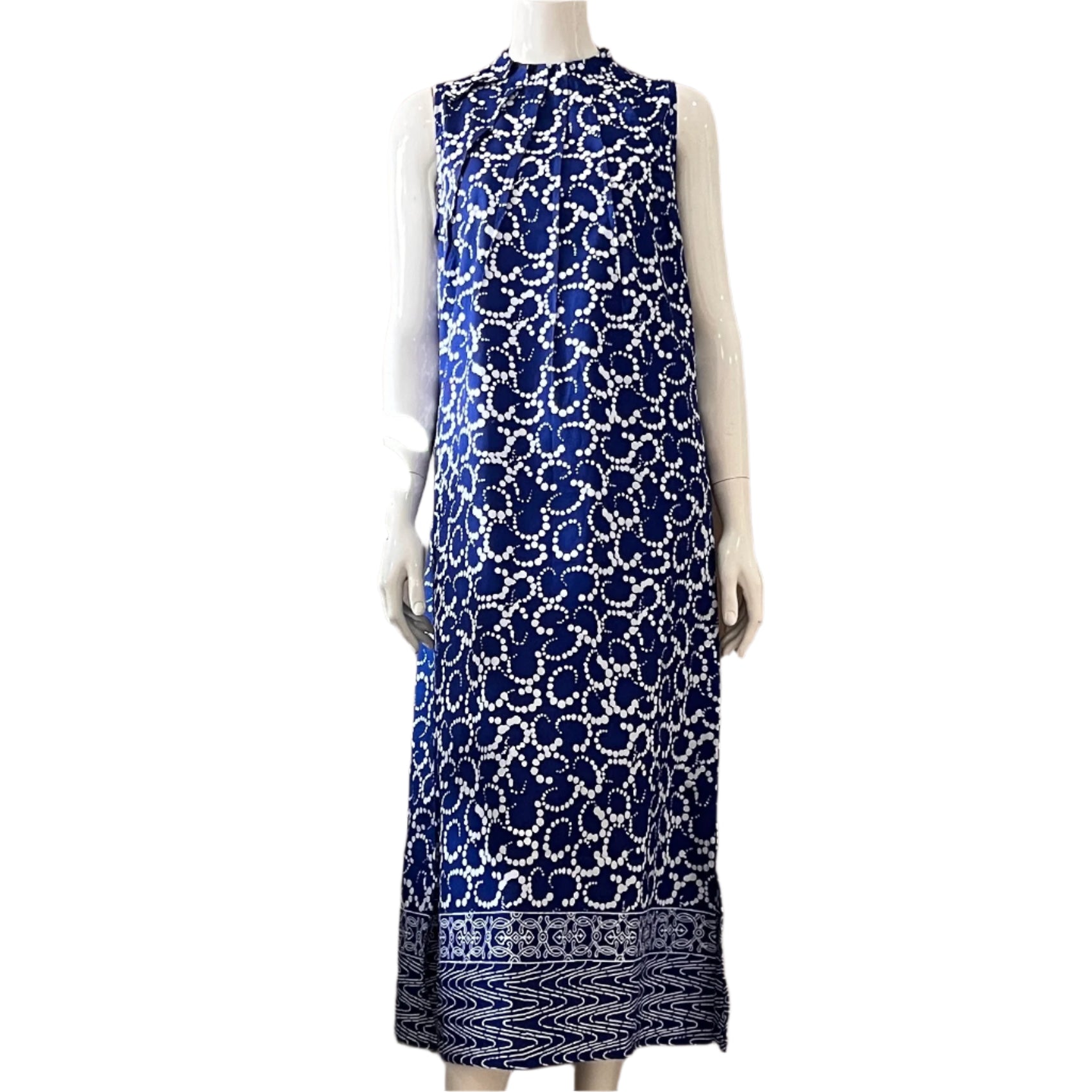 Ruffle Neck Maxi Dress M