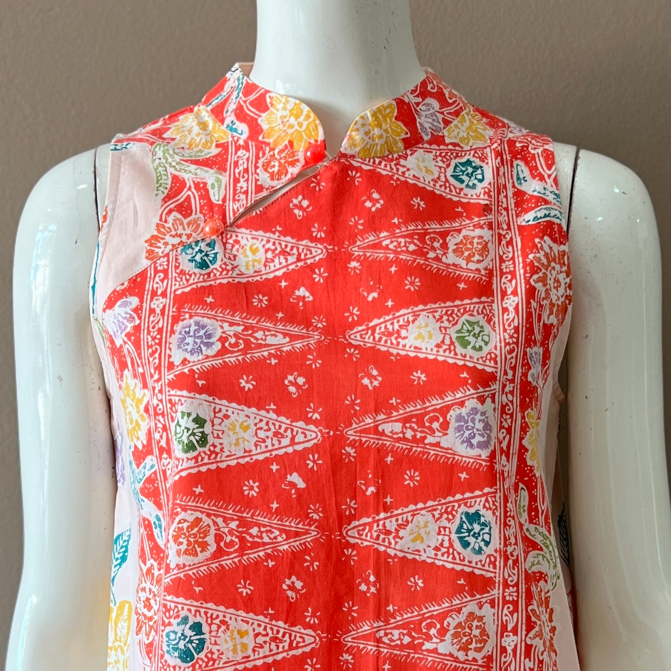 2 Buttons Cheongsam Relax Dress - S