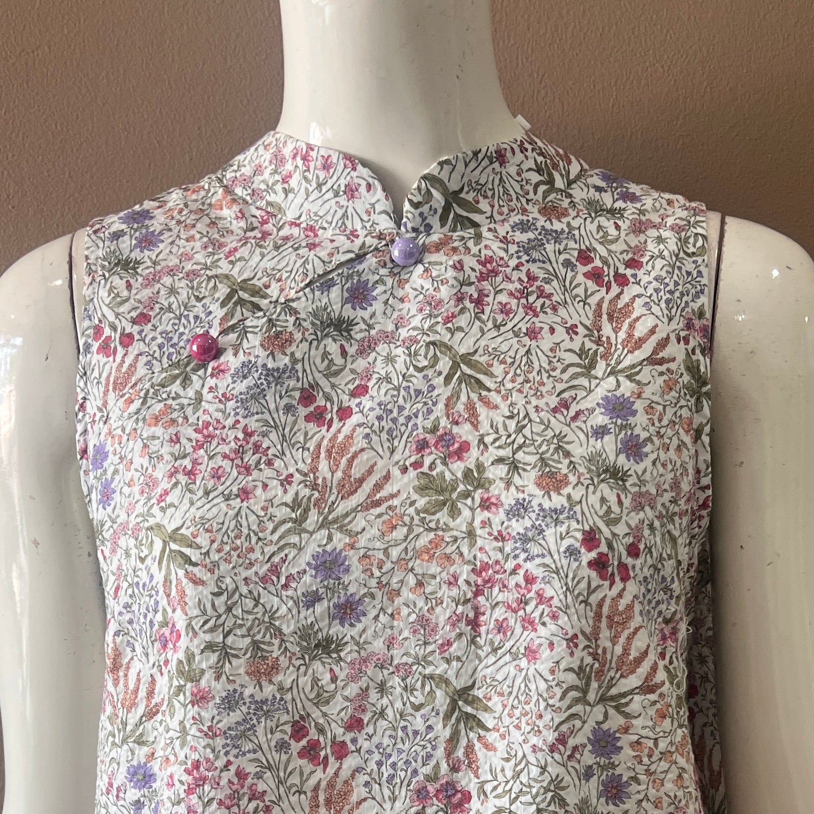 JP RP 2 Buttons Cheongsam Relax Dress