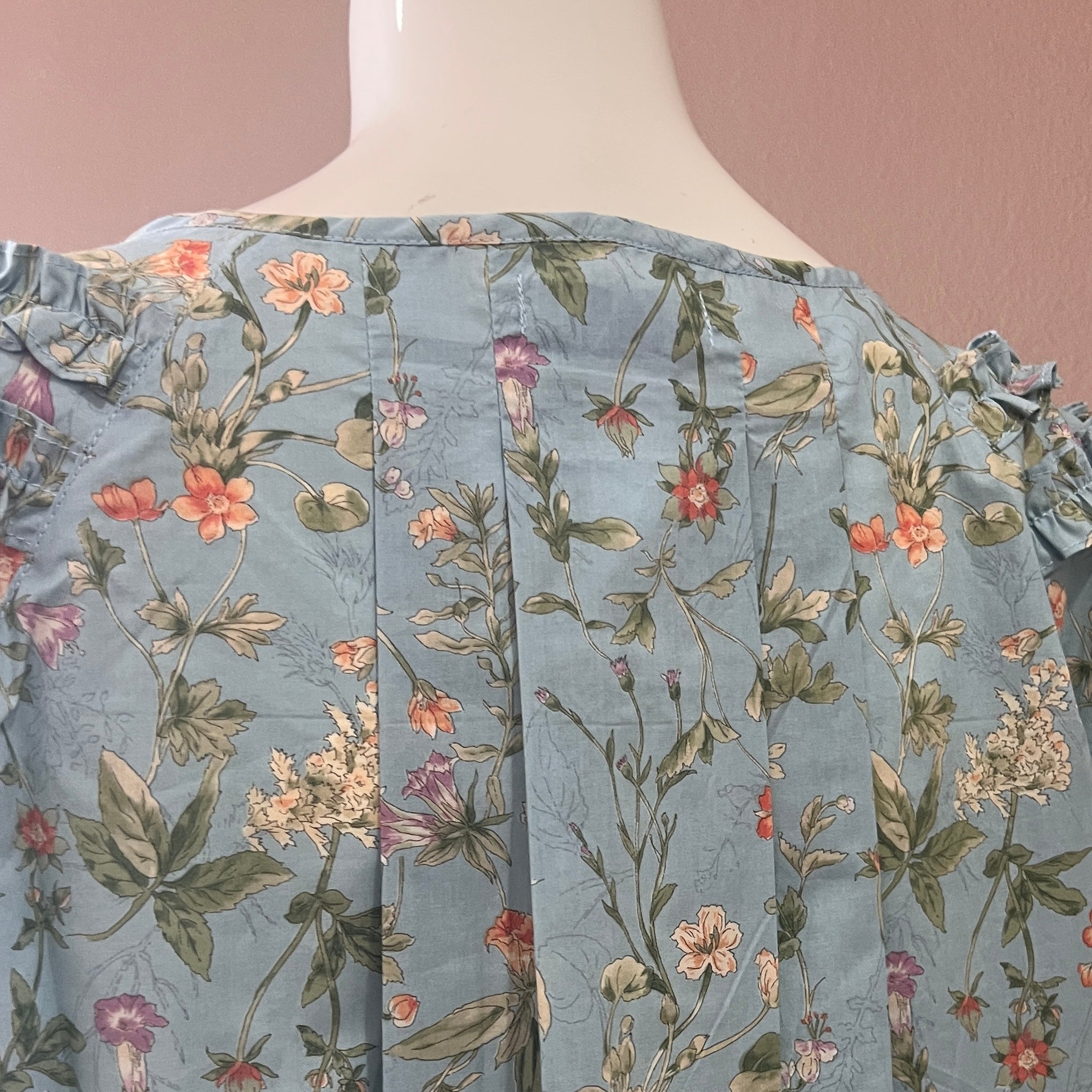 Night Dress with Shoulder Frill
