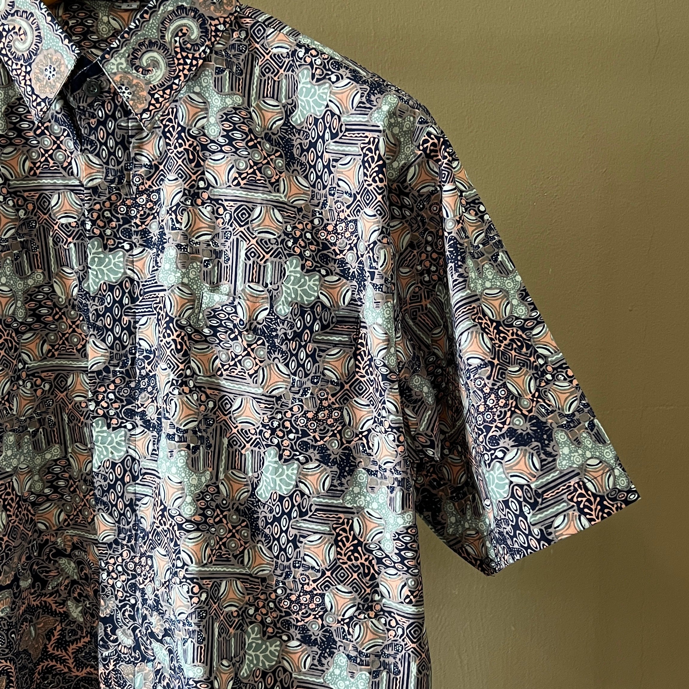 Regular Batik Men's Short Sleeve Shirt - XL