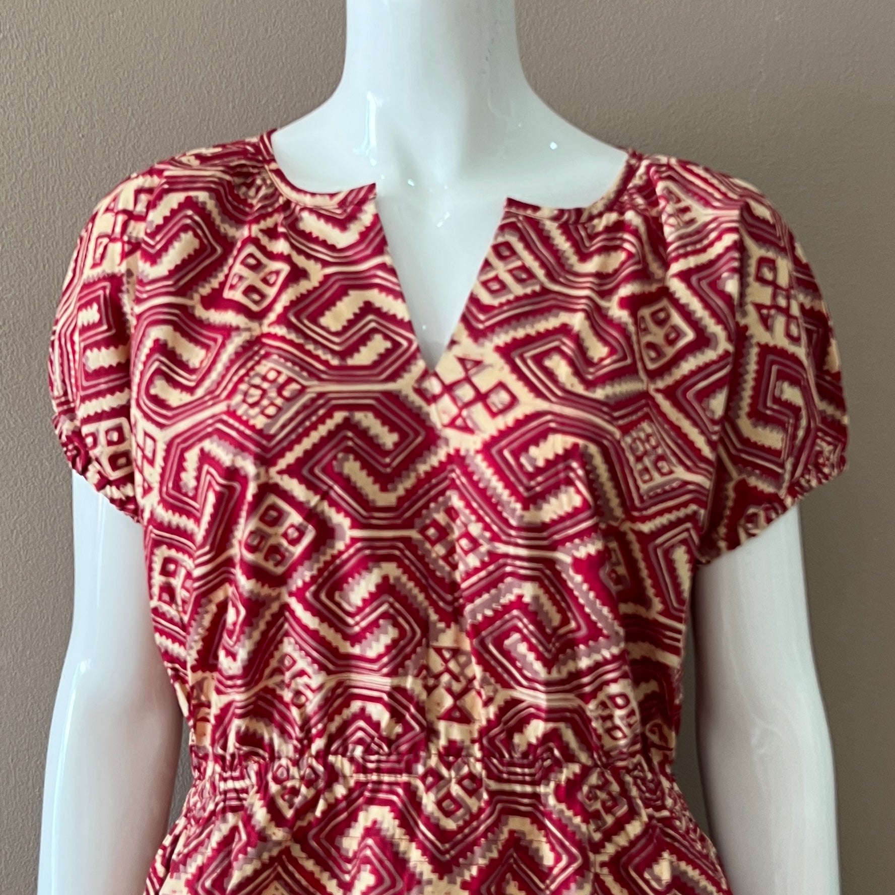 Gathered Waist Midi Dress - XL