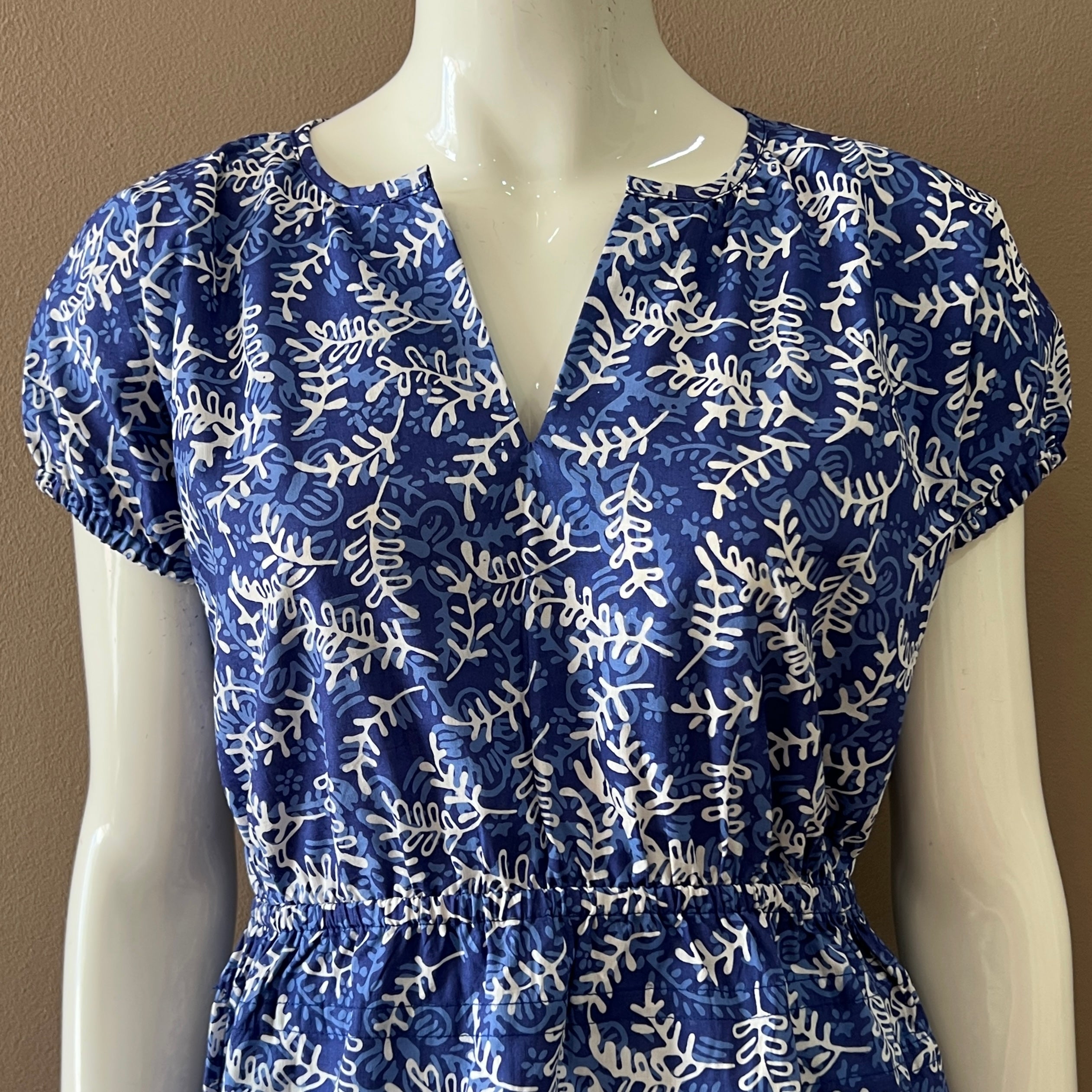 Gathered Waist Midi Dress - S