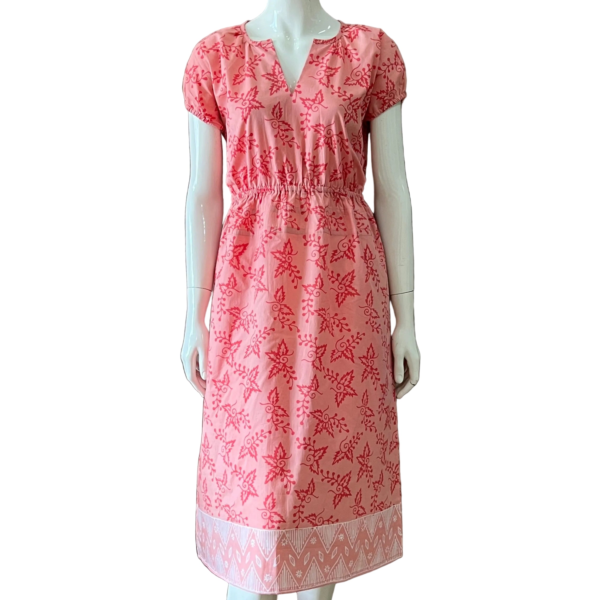 Gathered Waist Midi Dress - XS