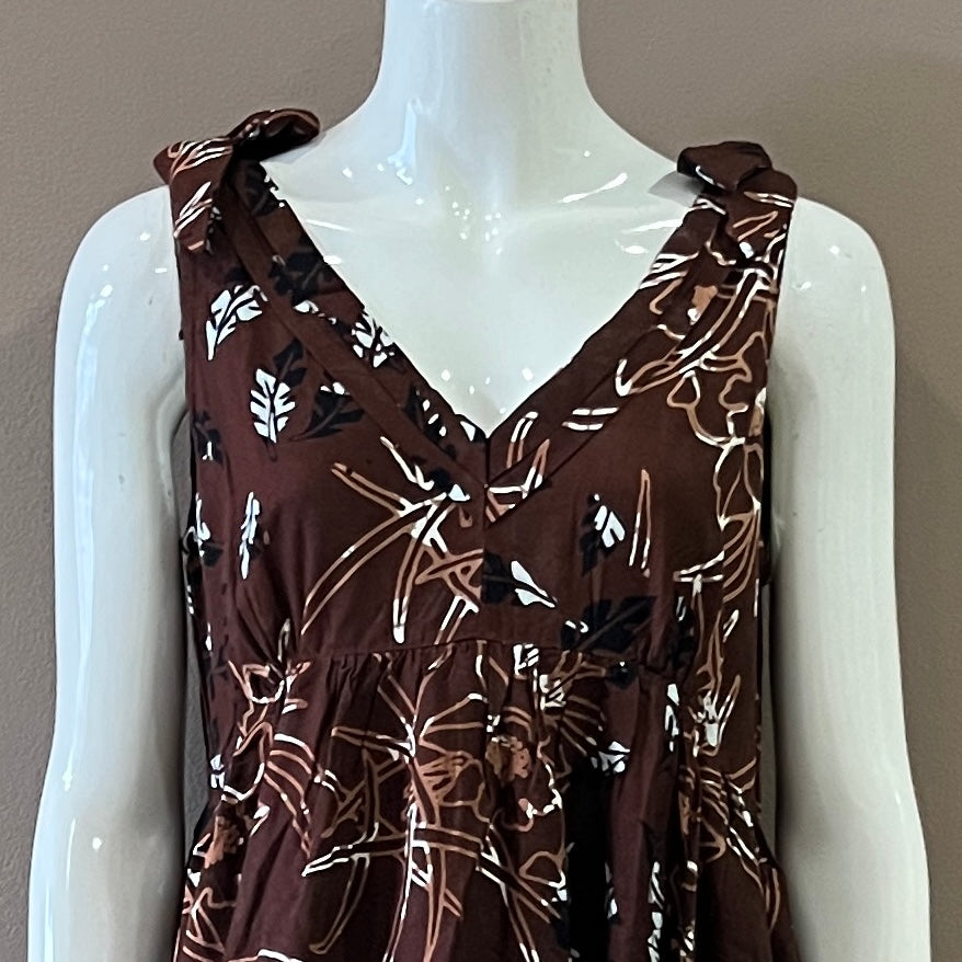 Ribbon Shoulder Maxi Dress - S