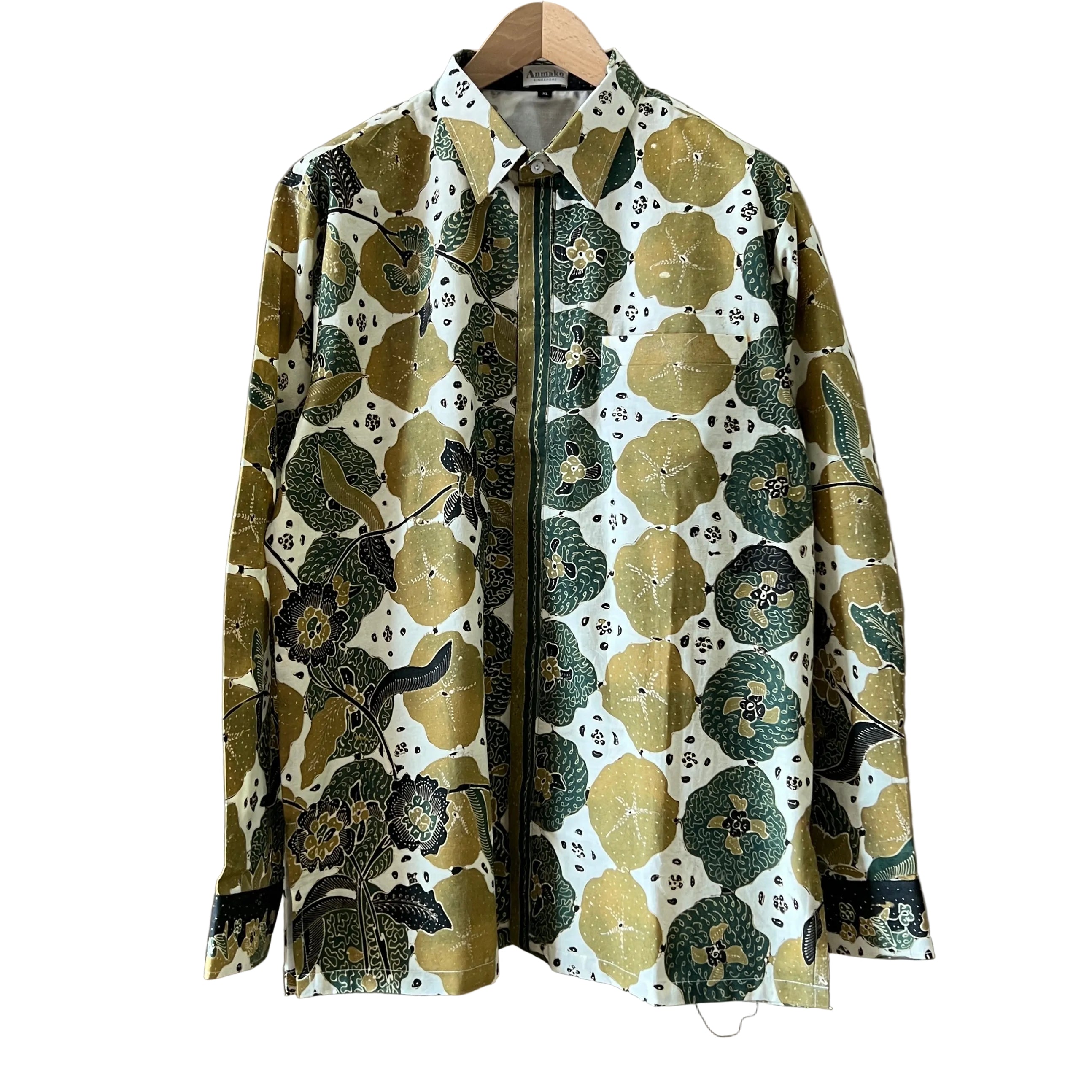 Premium Batik Tulis Men's Select Long Sleeve Shirt -XL