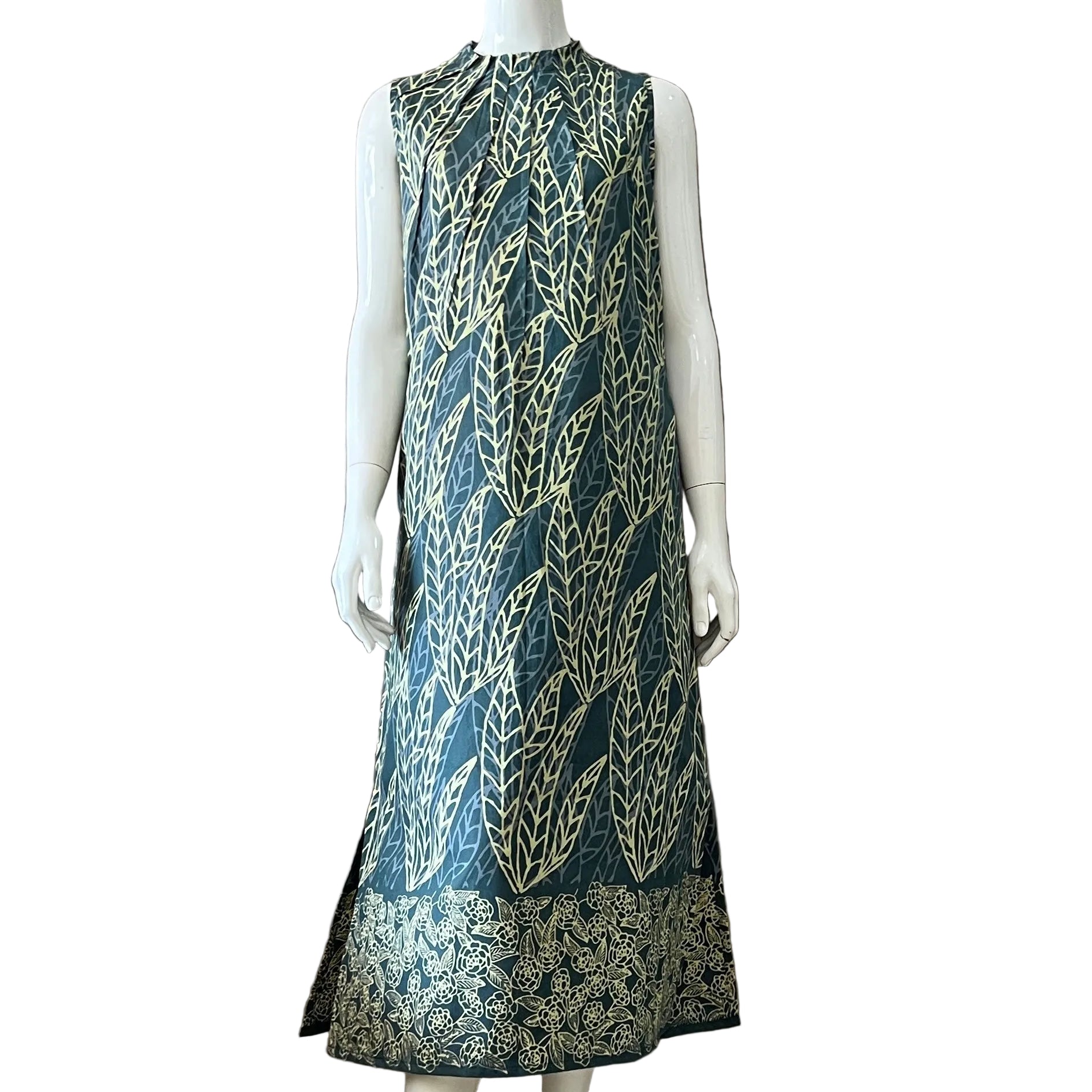 Ruffle Neck Maxi Dress S