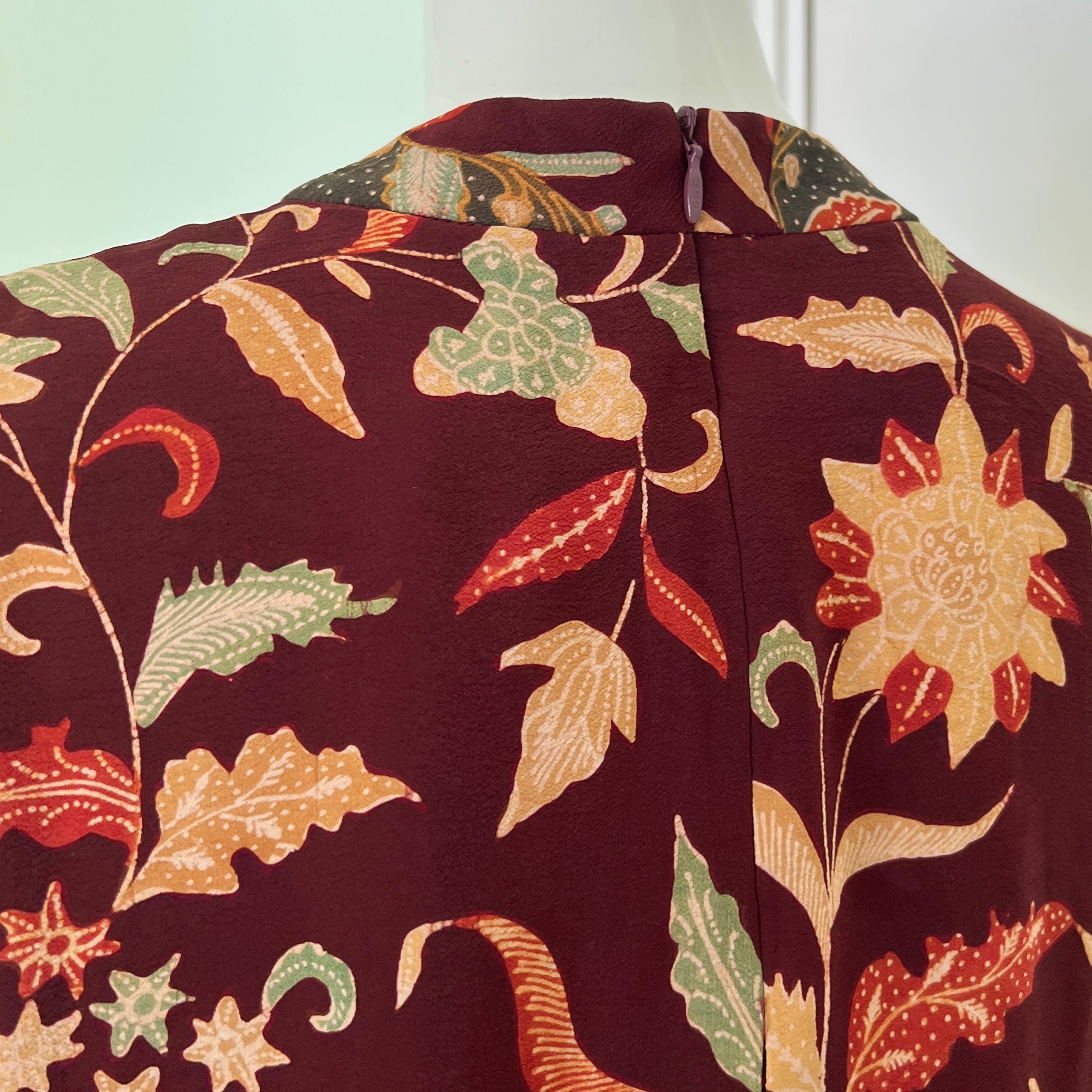 Batik Tulis Cheongsam Relax Dress - M