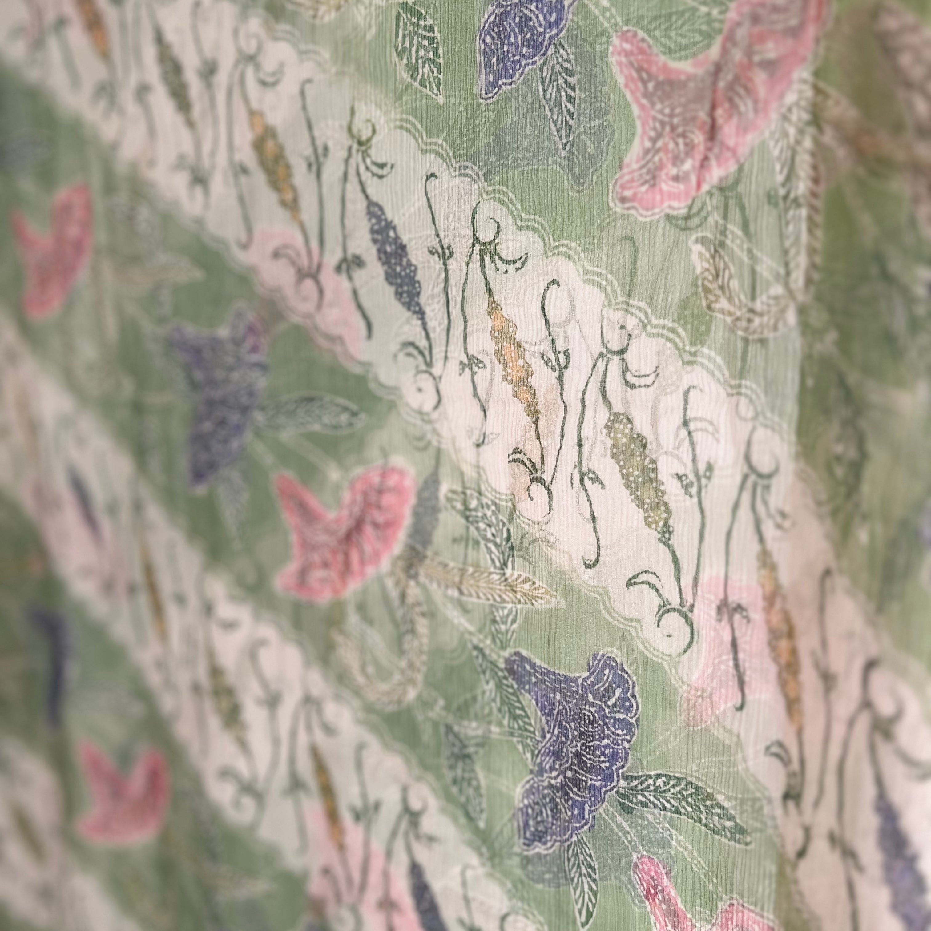 Batik Tulis Lightweight Silk Scarf - Large