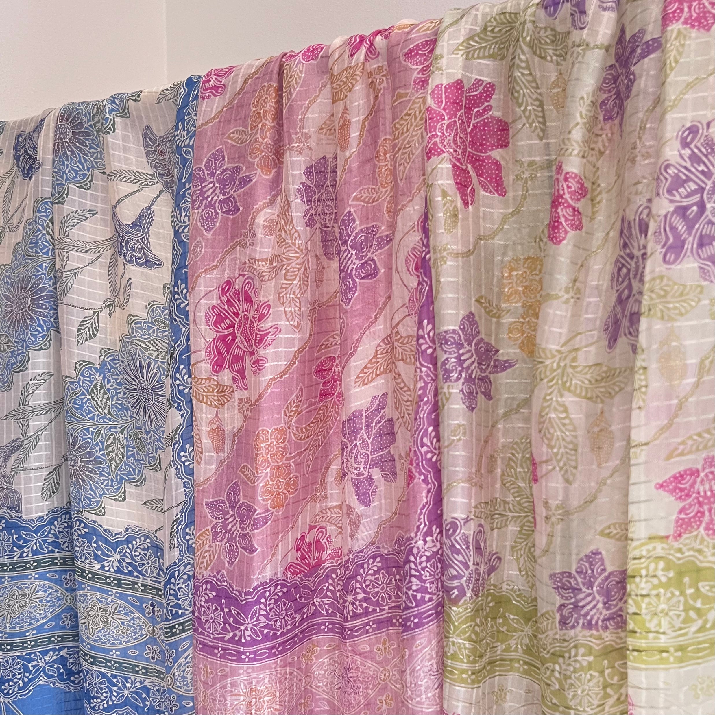 Batik Tulis Lightweight Silk Scarf - Small Parang Template