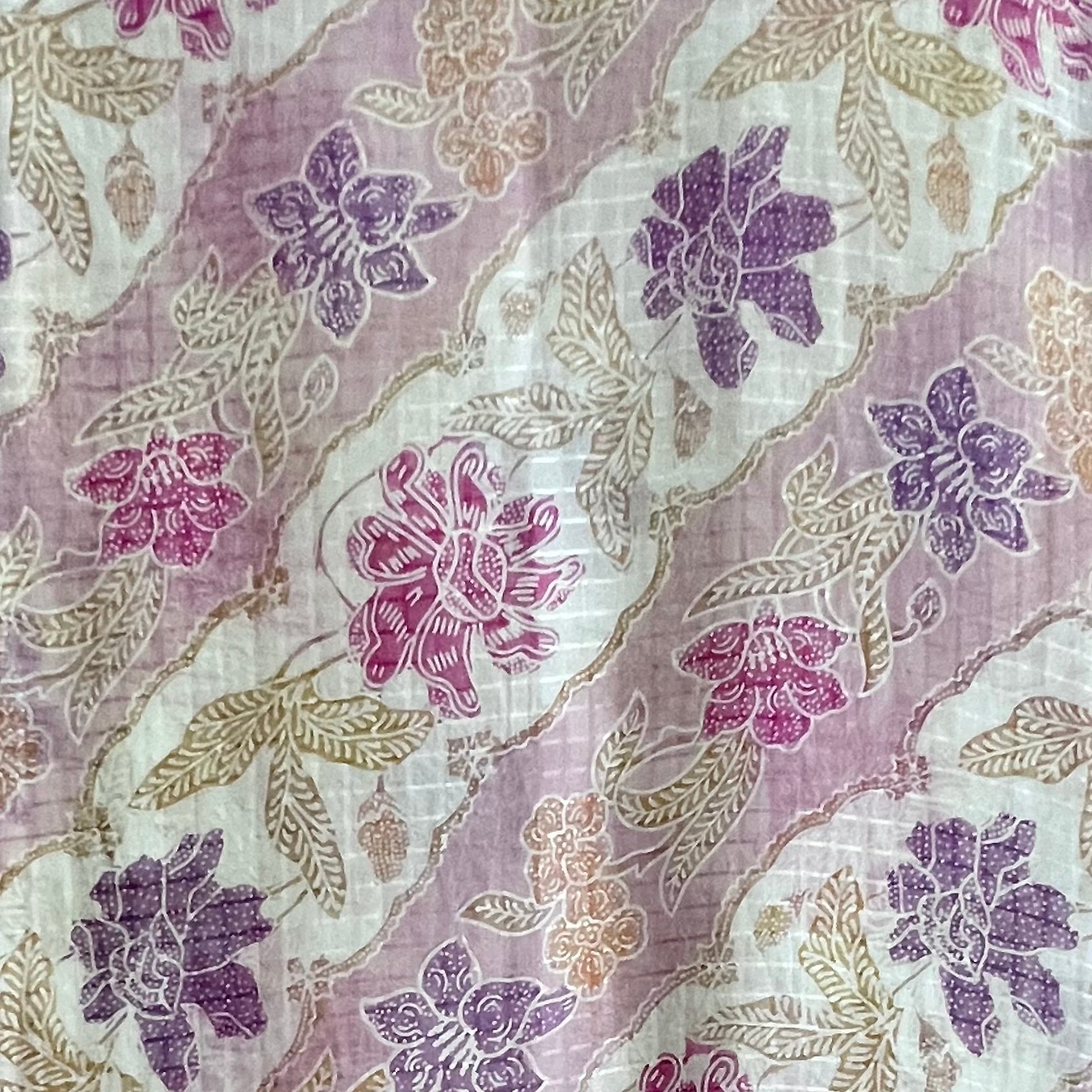 Batik Tulis Lightweight Silk Scarf - Small Parang Template