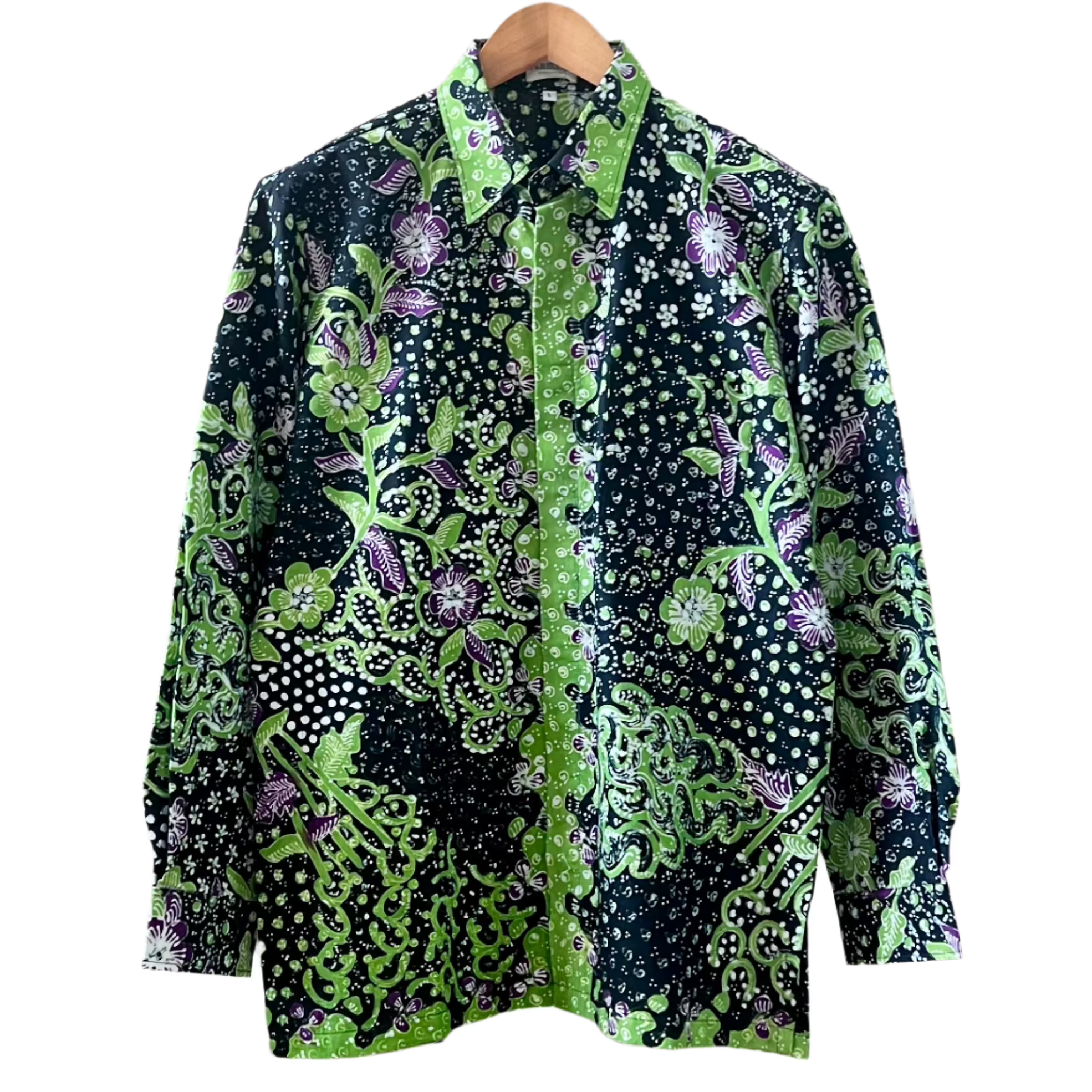 Premium Batik Tulis Men's Select Long Sleeve Shirt - L