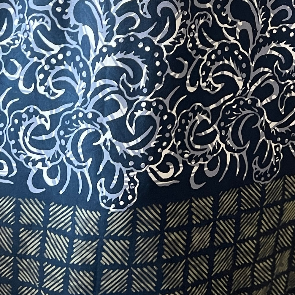 Gathered Waist Midi Dress - L
