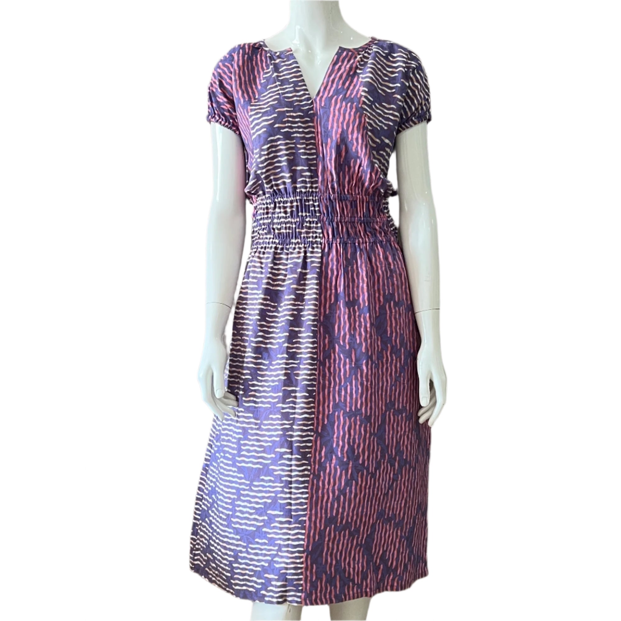 Gathered Waist Midi Dress - XS