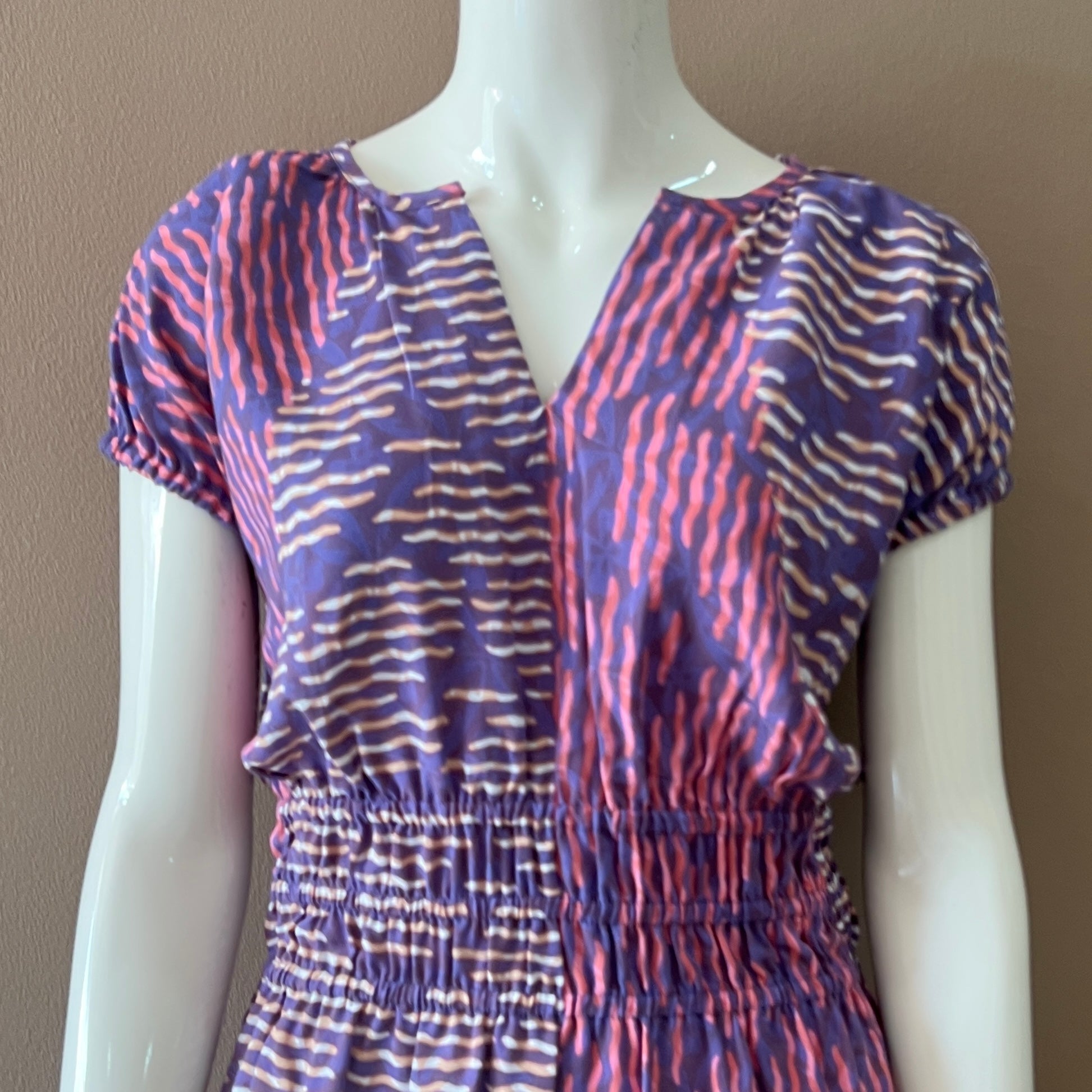Gathered Waist Midi Dress - XS