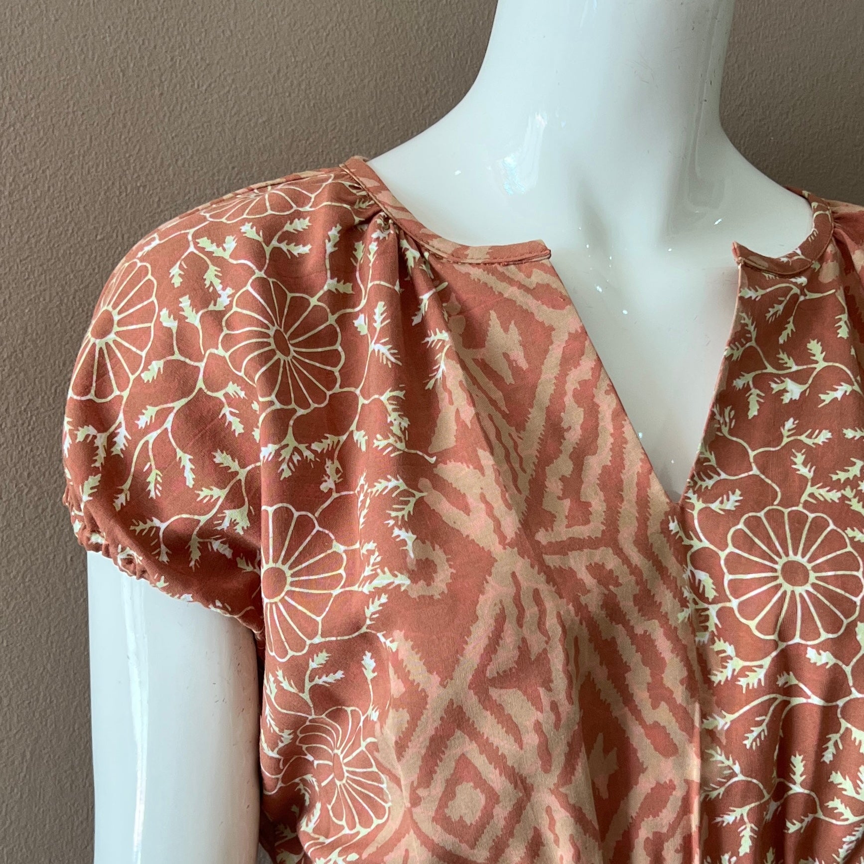 Gathered Waist Midi Dress - XS