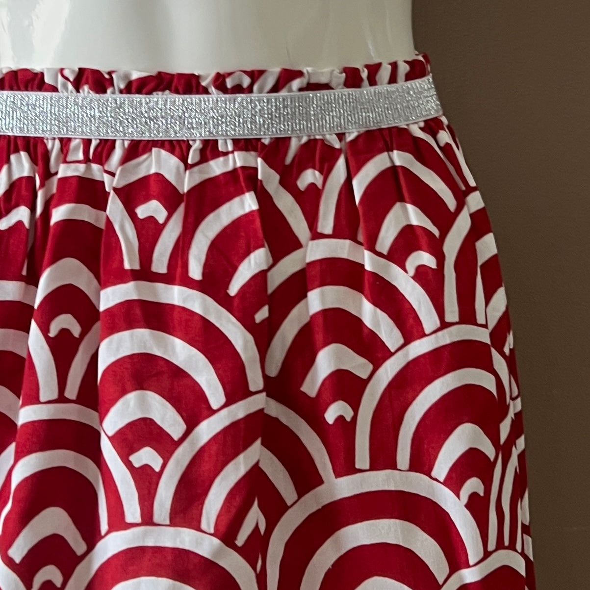 Elastic Waistband Skirt - Wave