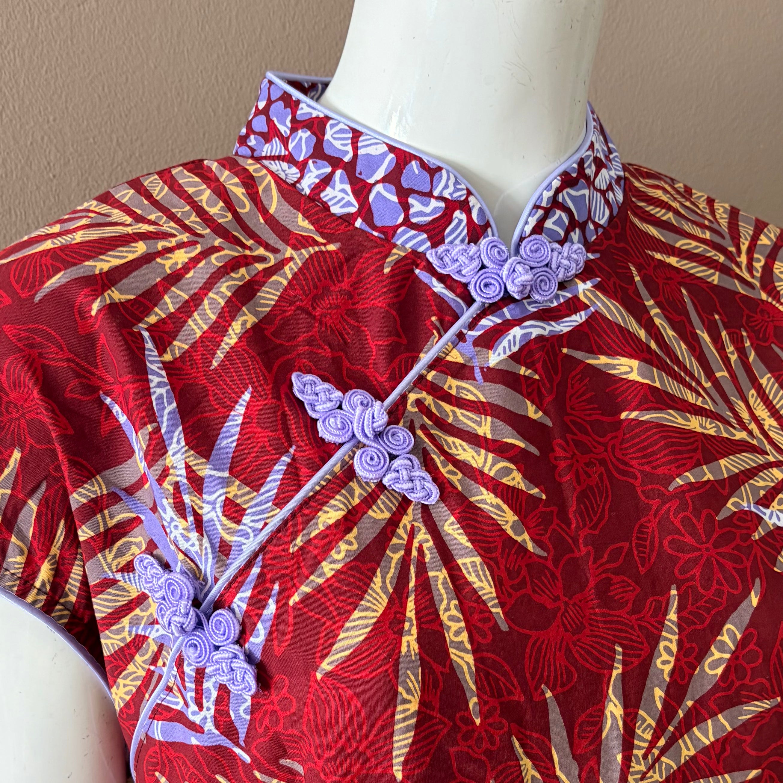 Batik Nyonya Cheongsam Dress - XL