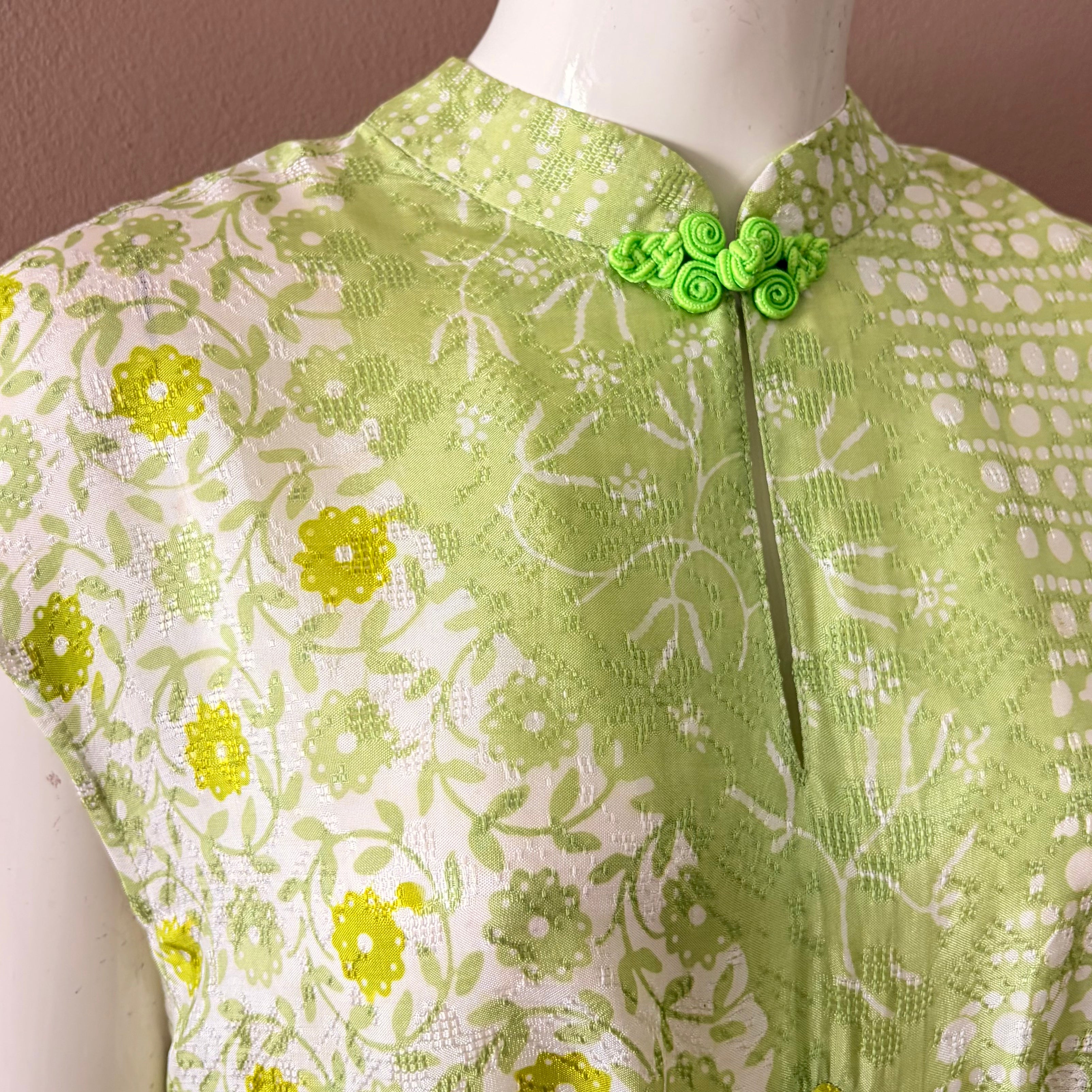 Cheongsam Flare Midi Dress - M