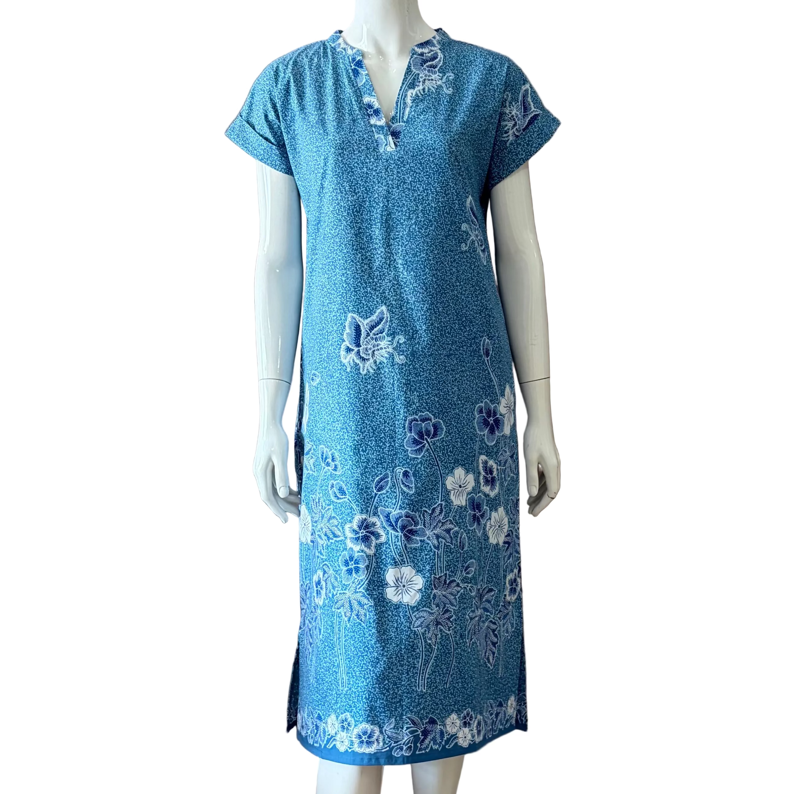 V Neck Cap Sleeve Midi Dress XS