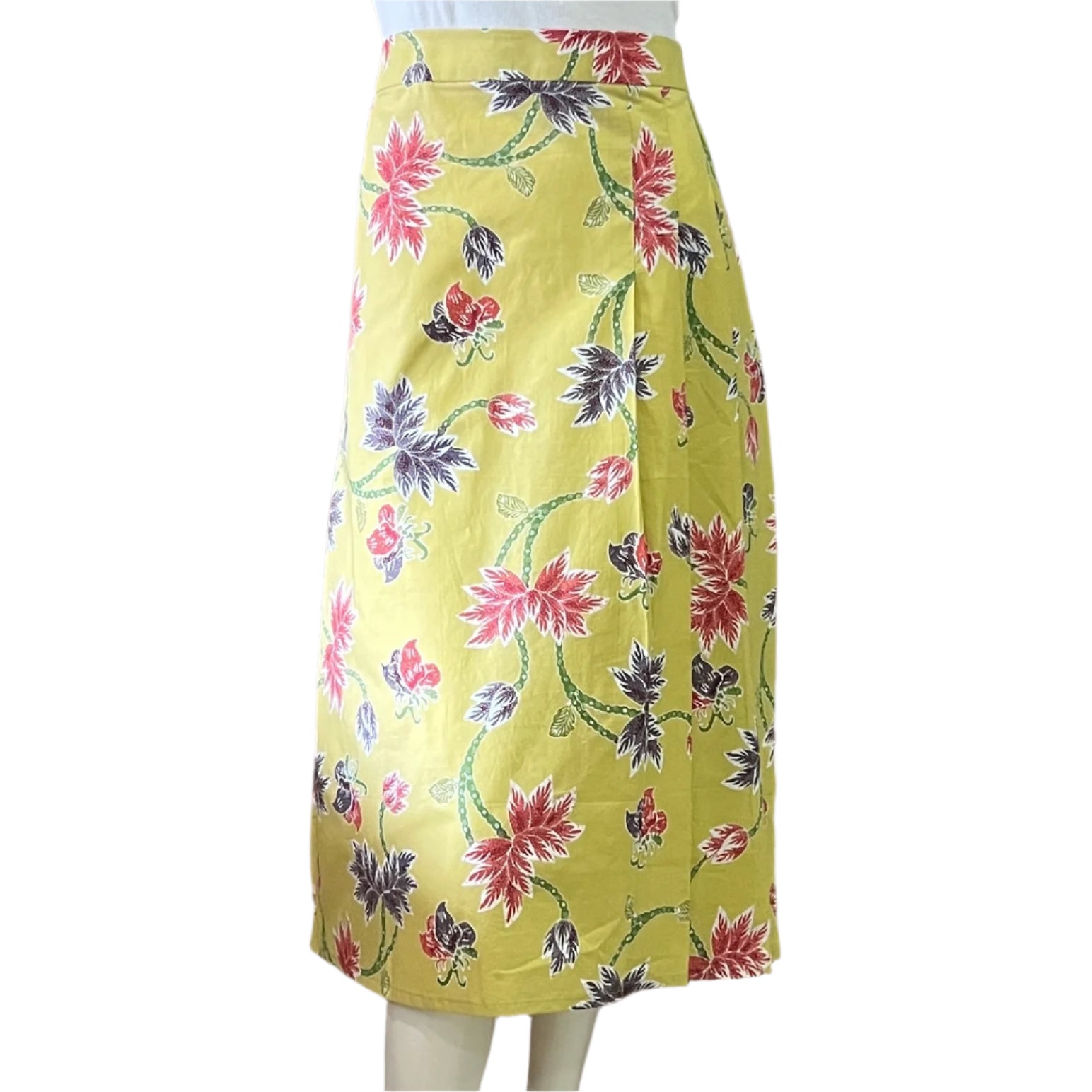 Side Pleated Skirt - L
