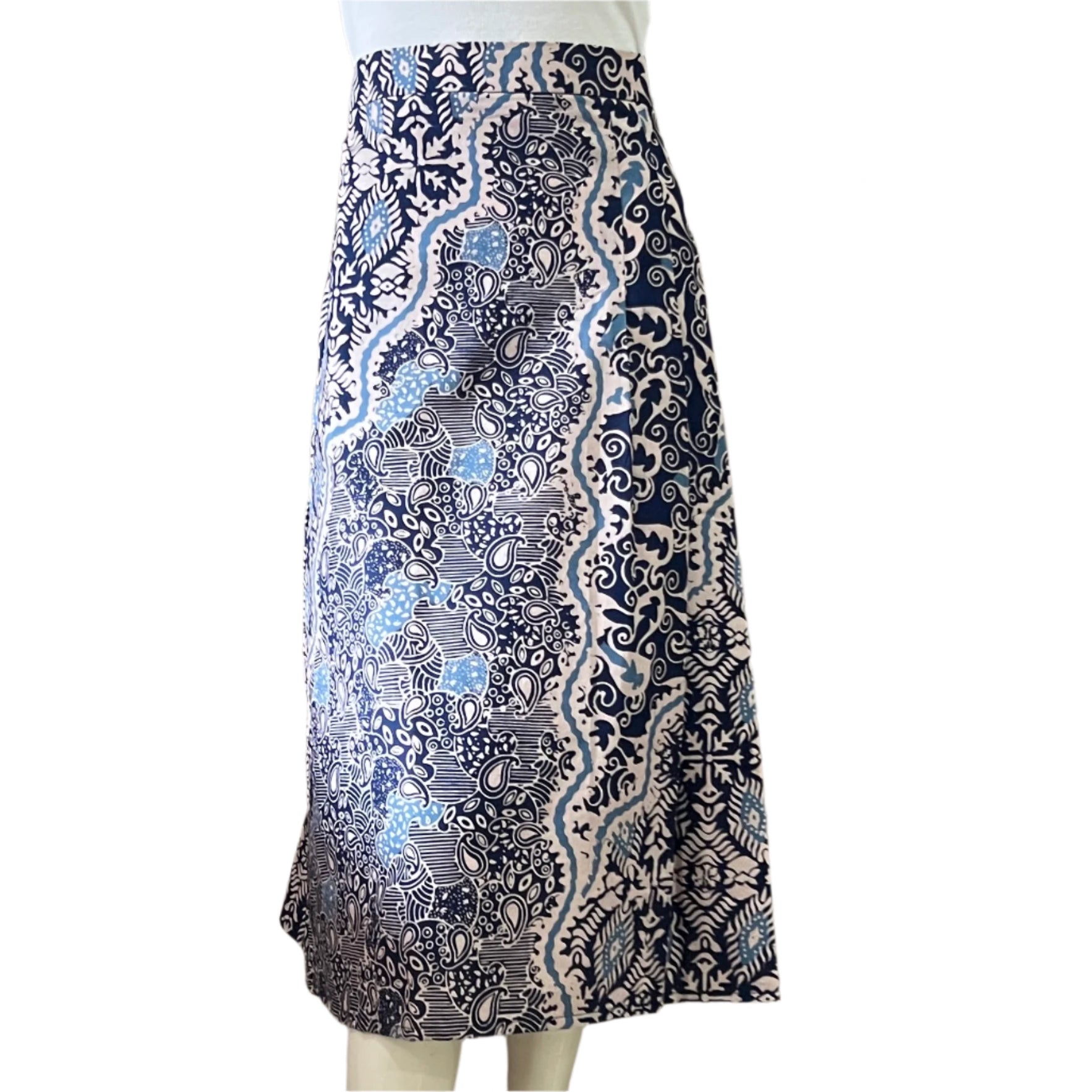 Side Pleated Skirt - L