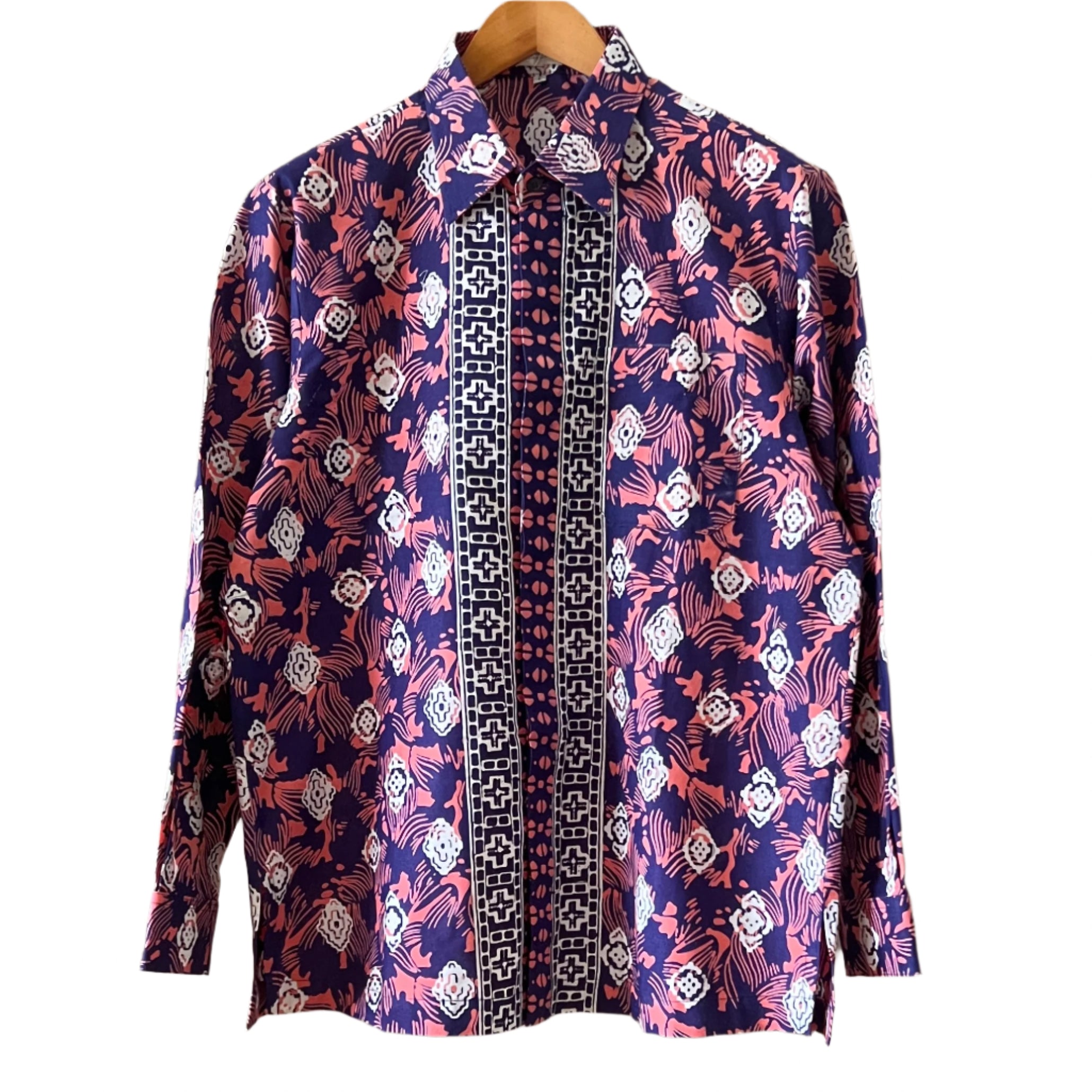 Linen Men's Long Sleeve Shirt - L