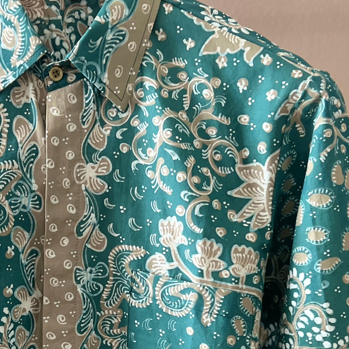 Premium Batik Tulis Men's Select Long Sleeve Shirt - S