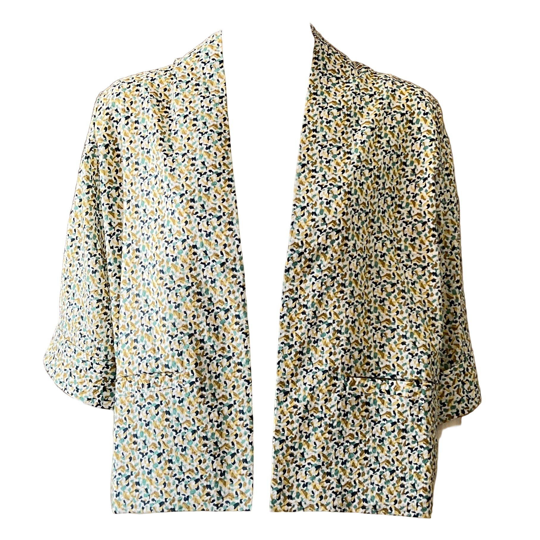 JP Kimono Jacket - Green Dots