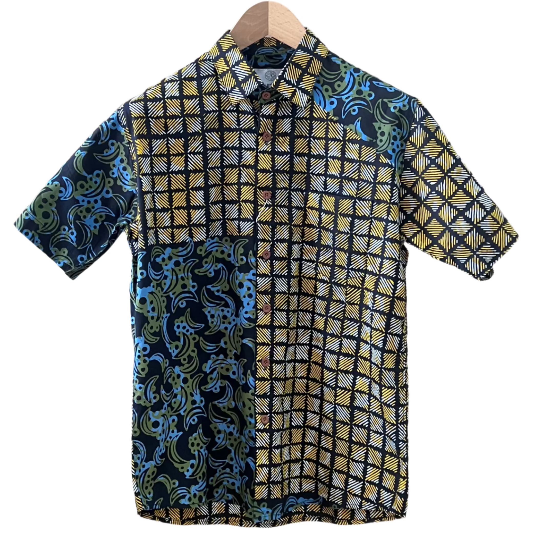 Batik Men's Short Sleeve Shirt - M