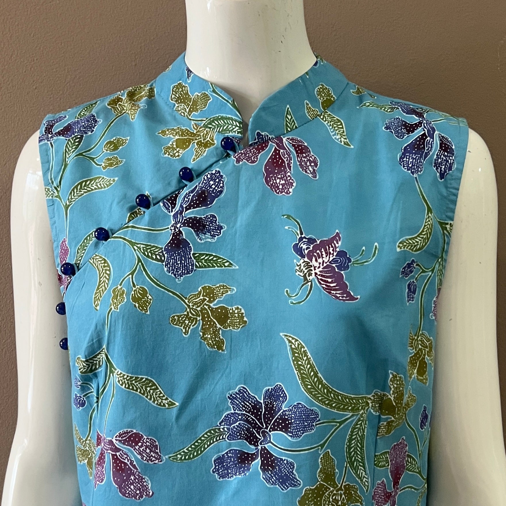 Classic Cheongsam Maxi Dress - L