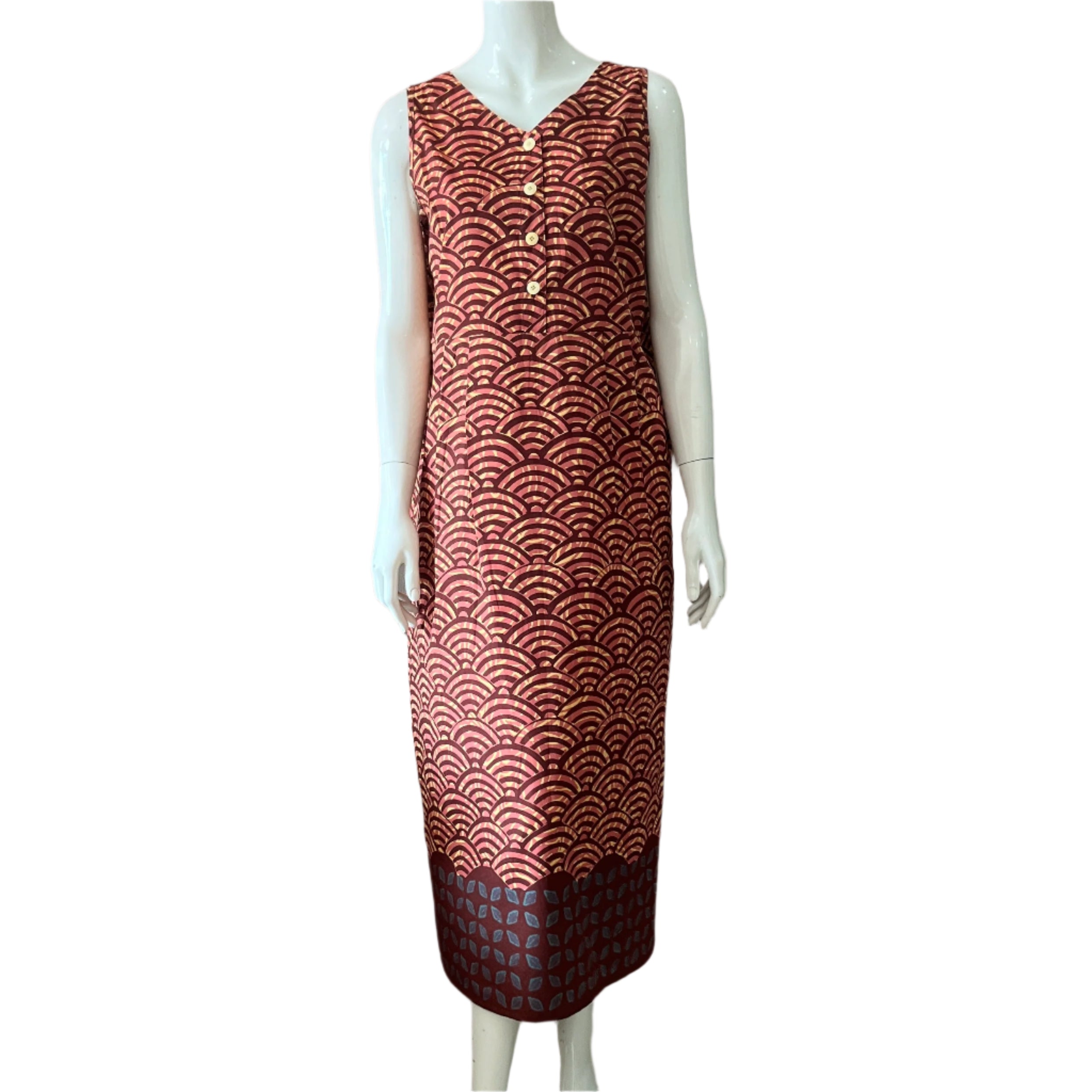 Reversible Batik Maxi Dress - M